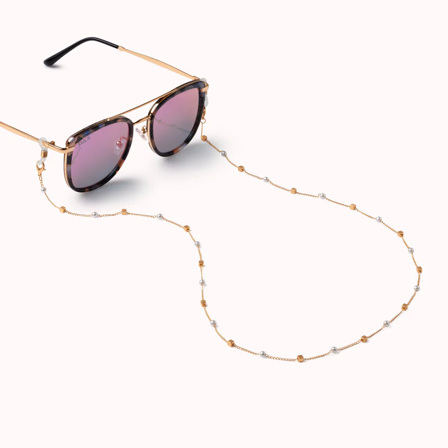 Eyewear Chain Gold w/Pearl Bead