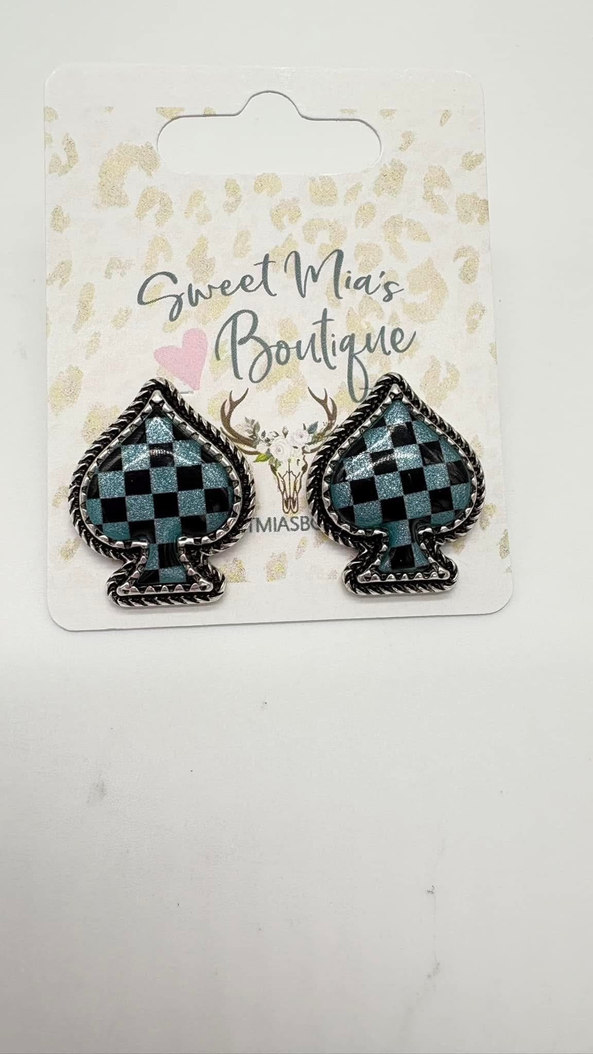 Western Spade Earrings