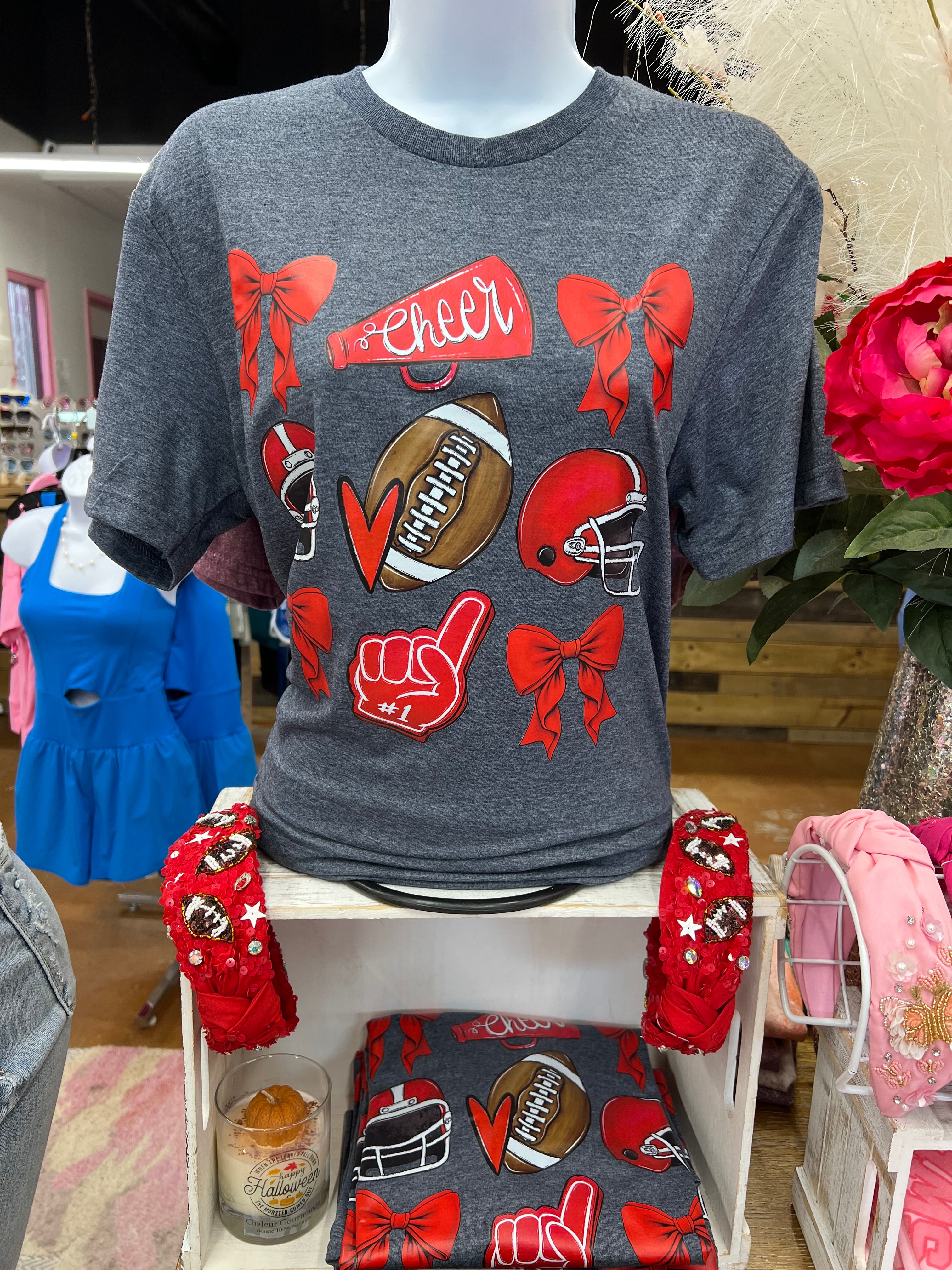 Football #1 Red Graphic Tee