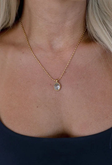 Sage Sparkle Pendant Necklace