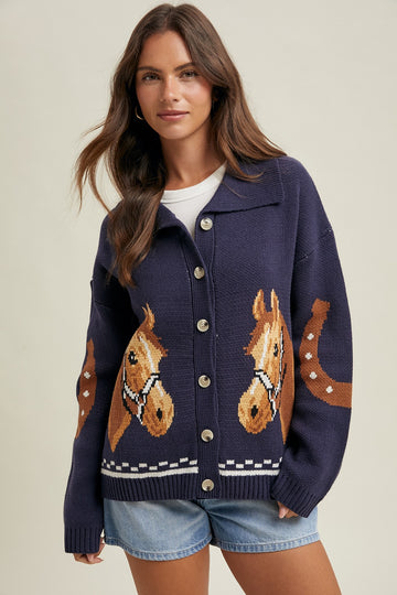 Saddle Up Sweetheart Cardigan by Wishlist