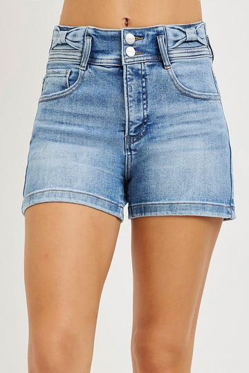 Denim Darling Bow Shorts by Risen