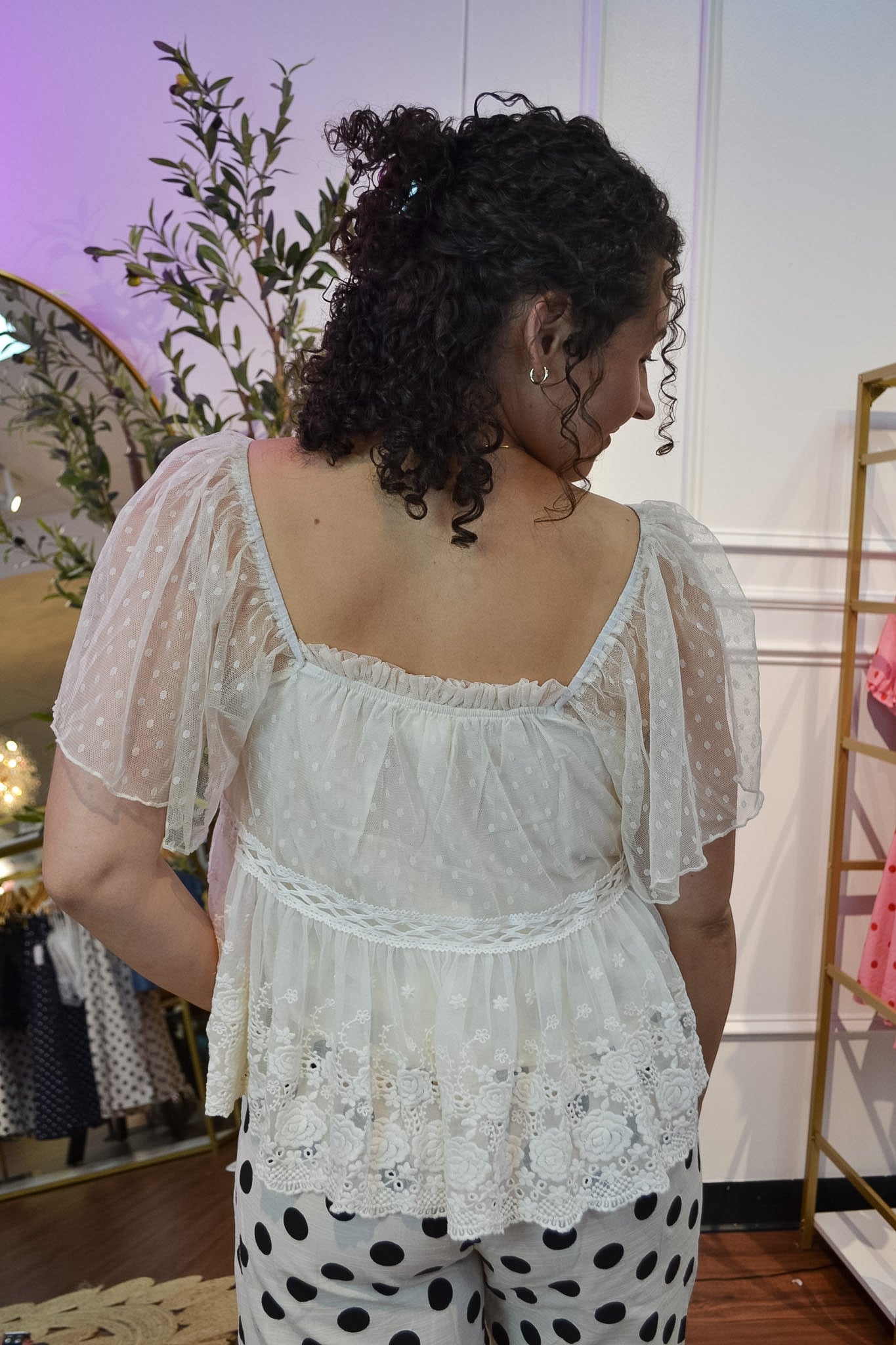 Champagne Kisses Lace Blouse