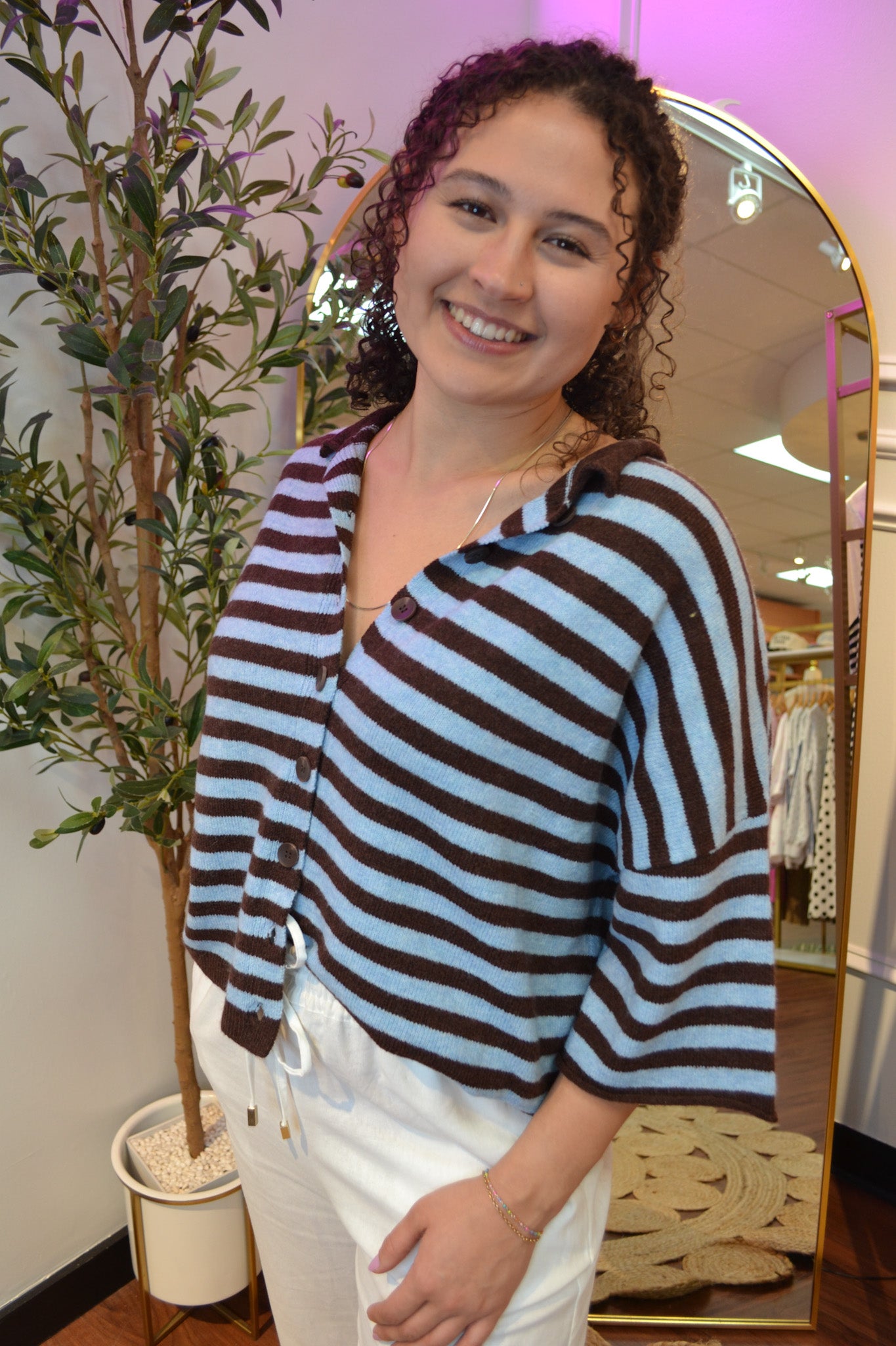 Sweet Sorbet Stripe Cardigan By J.O.A