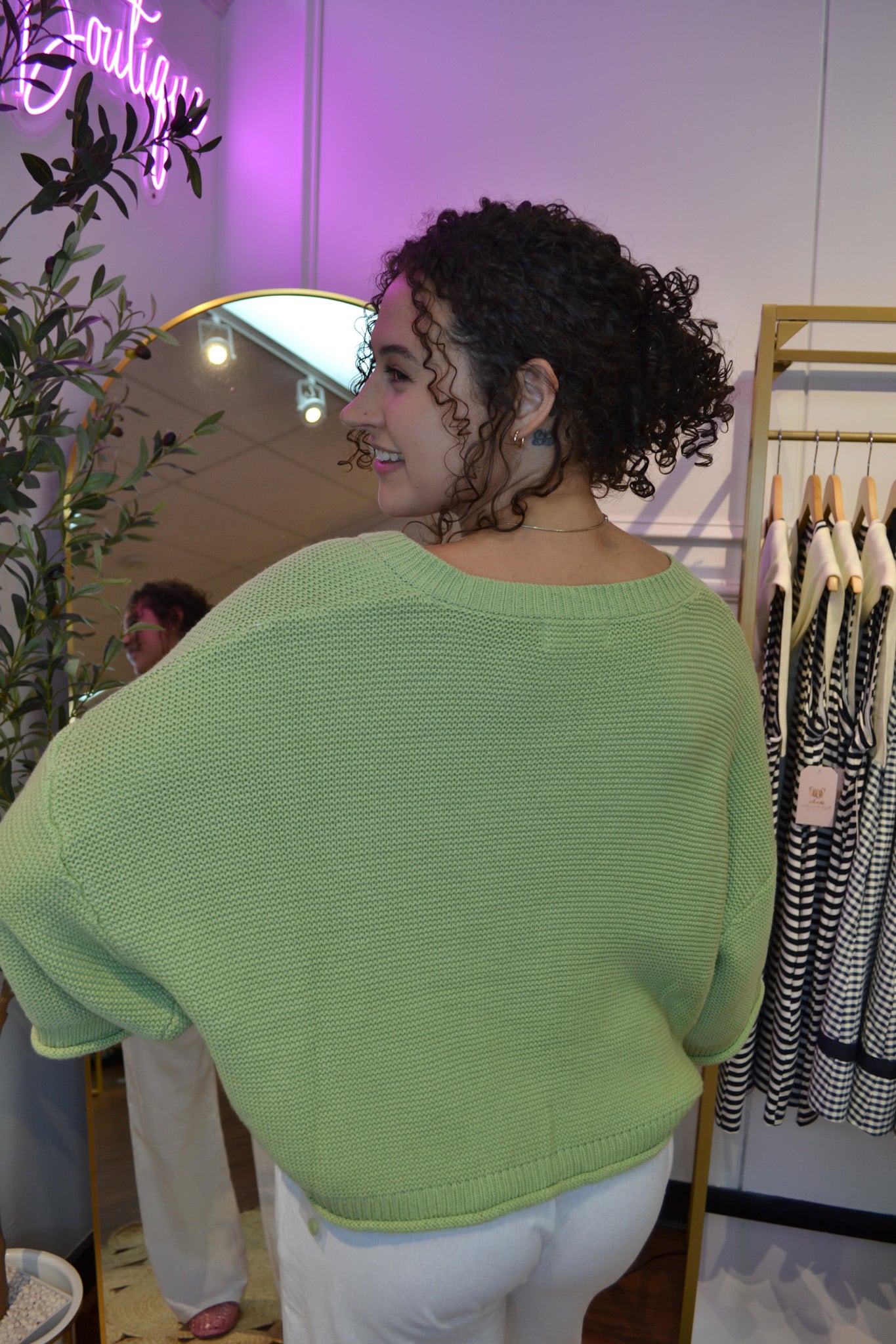 Matcha Breeze Oversized Cardigan By Peach Love California