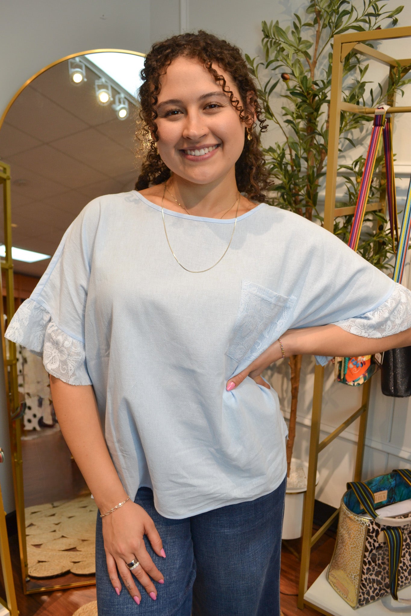 Easygoing Charm Cotton Top By Easel