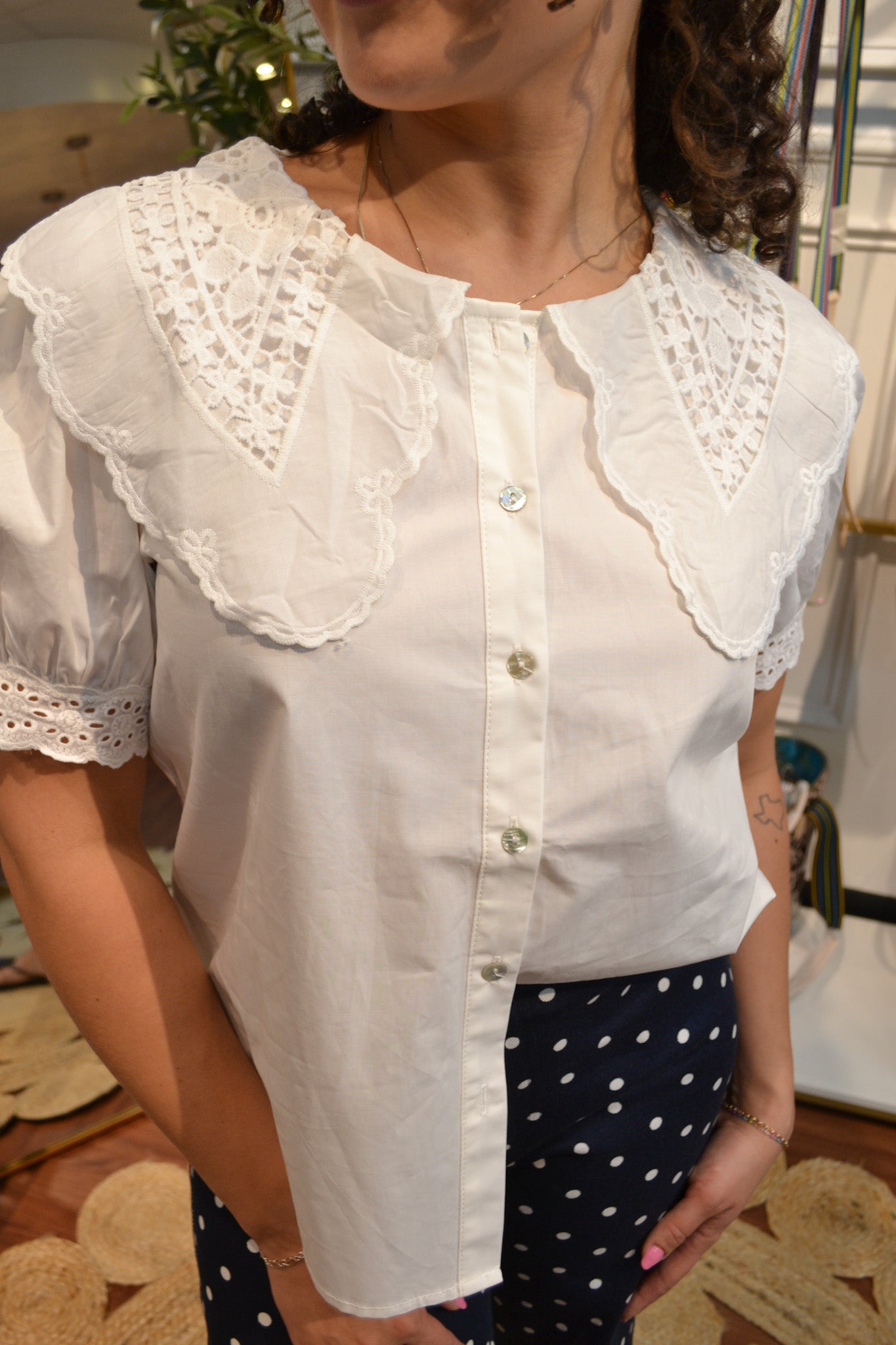 Cottage Bloom Peter Pan Top By Jodifl