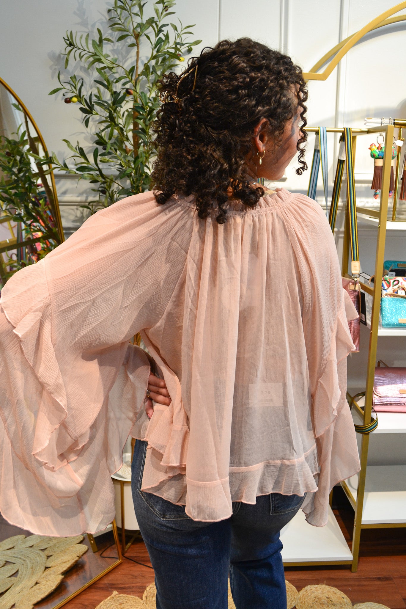Blush Romance Ruffle Blouse By Oddi