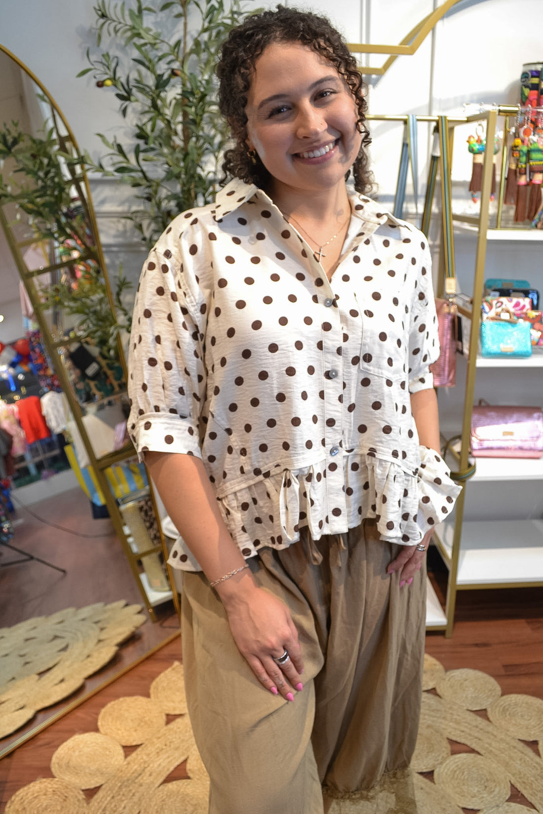 Dot About It Blouse By Entro