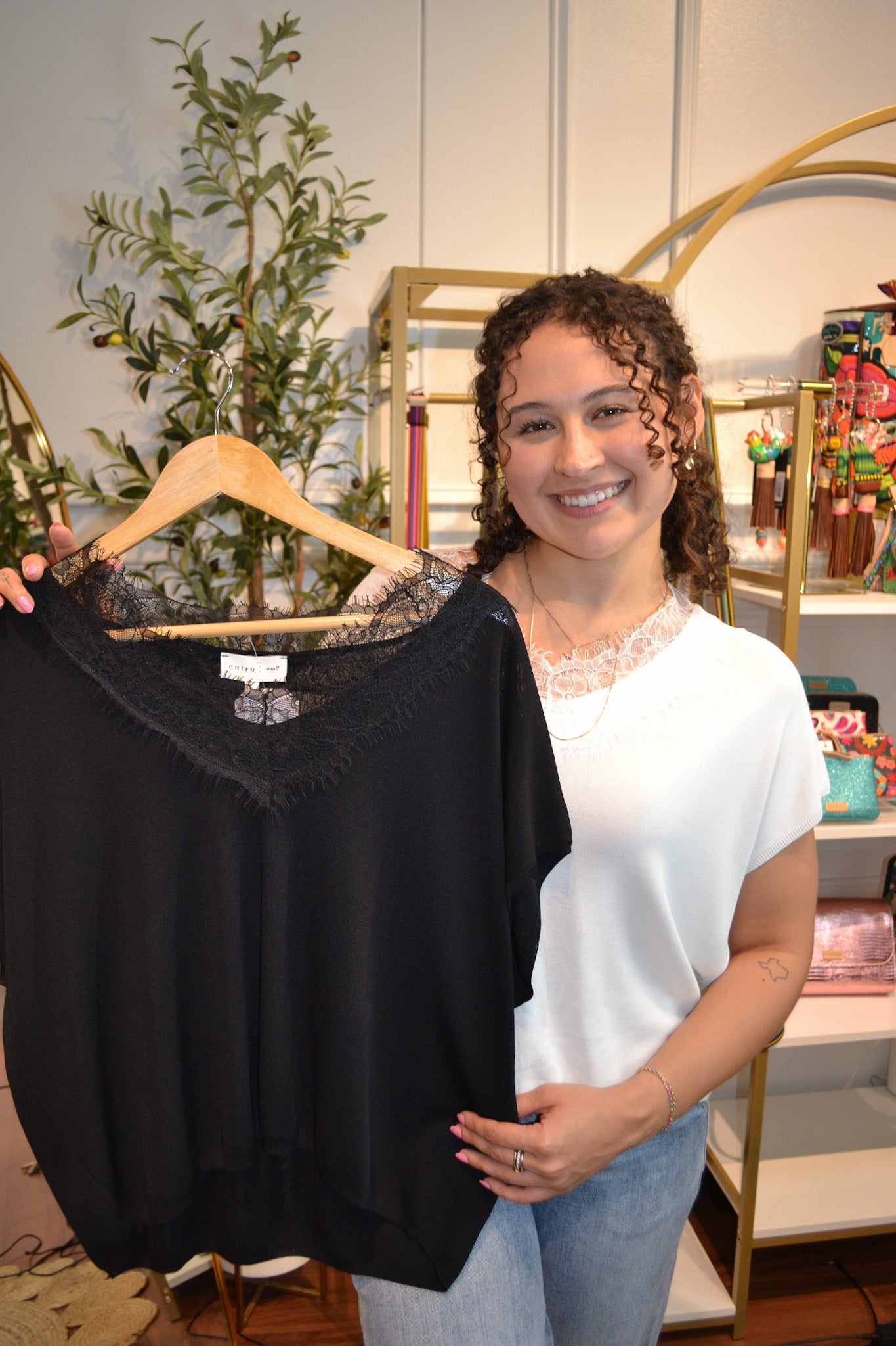 Lace & Lovely Knit Top By Entro