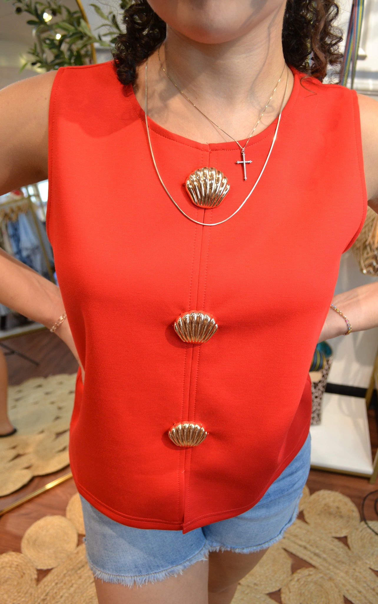 Seaside Luxe Shell Tank By Jodifl