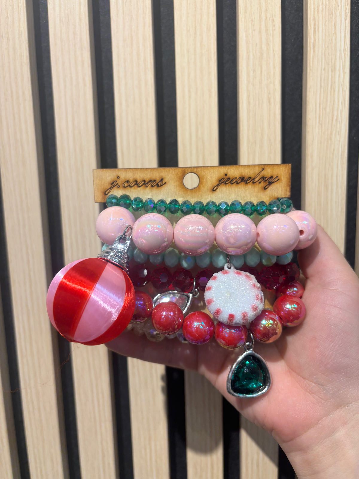 Sugar Plum Christmas Bracelet Stack