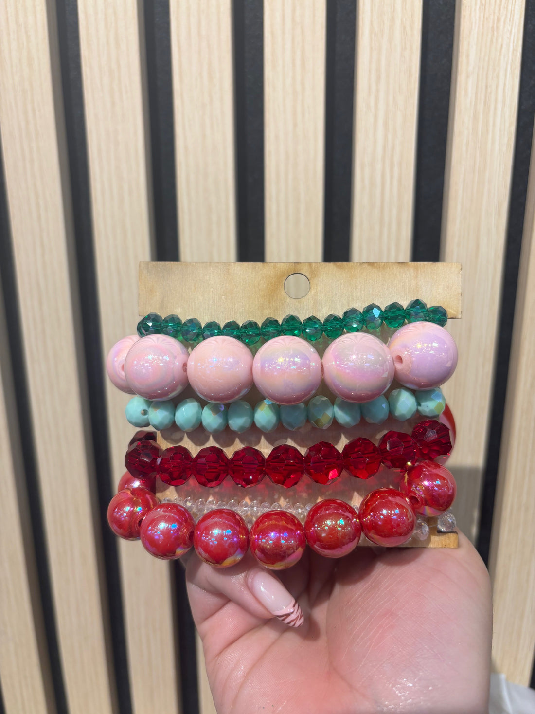 Sugar Plum Christmas Bracelet Stack