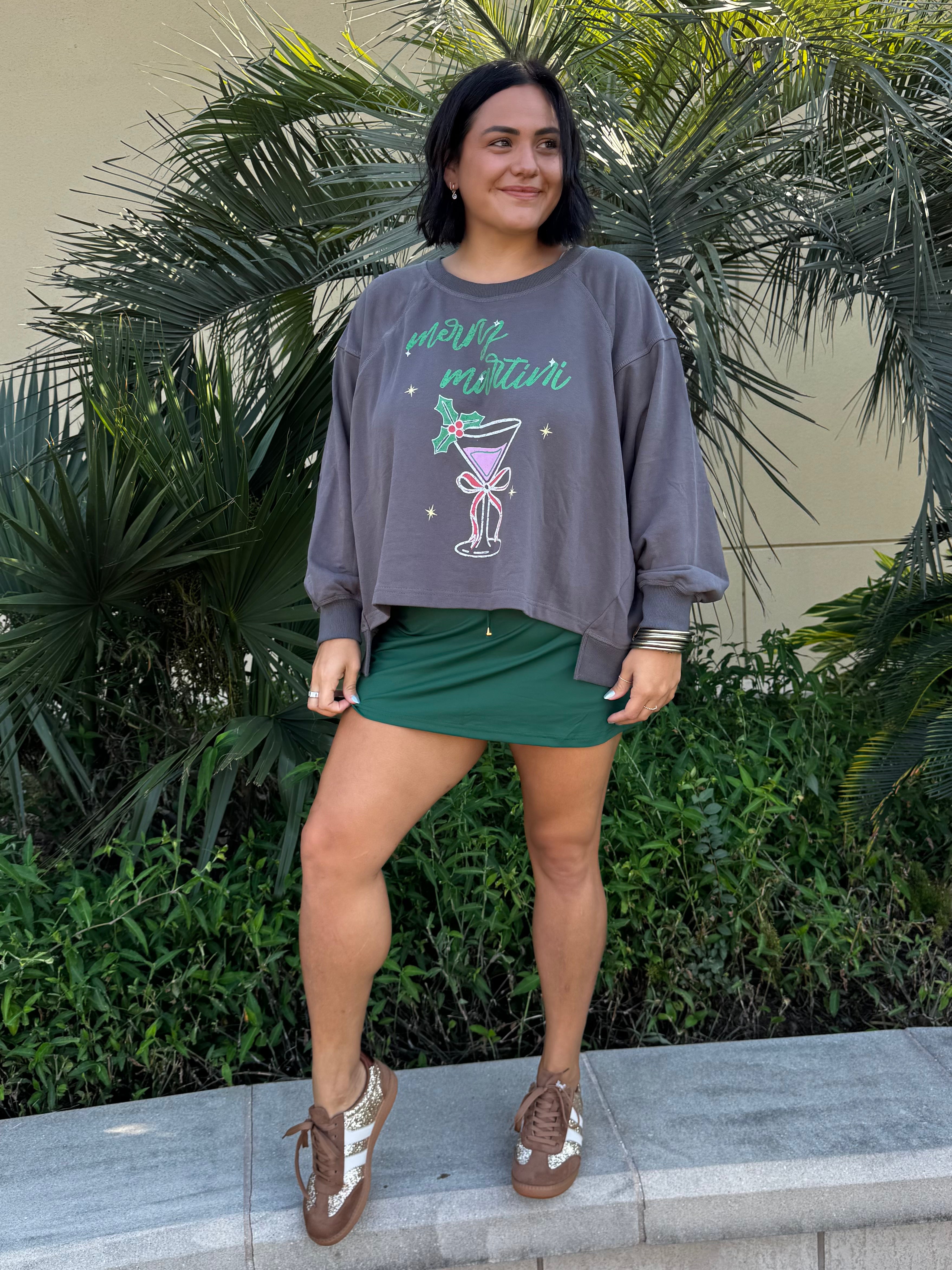 Mistletoe & Martinis Christmas Sweatshirt By Eesome
