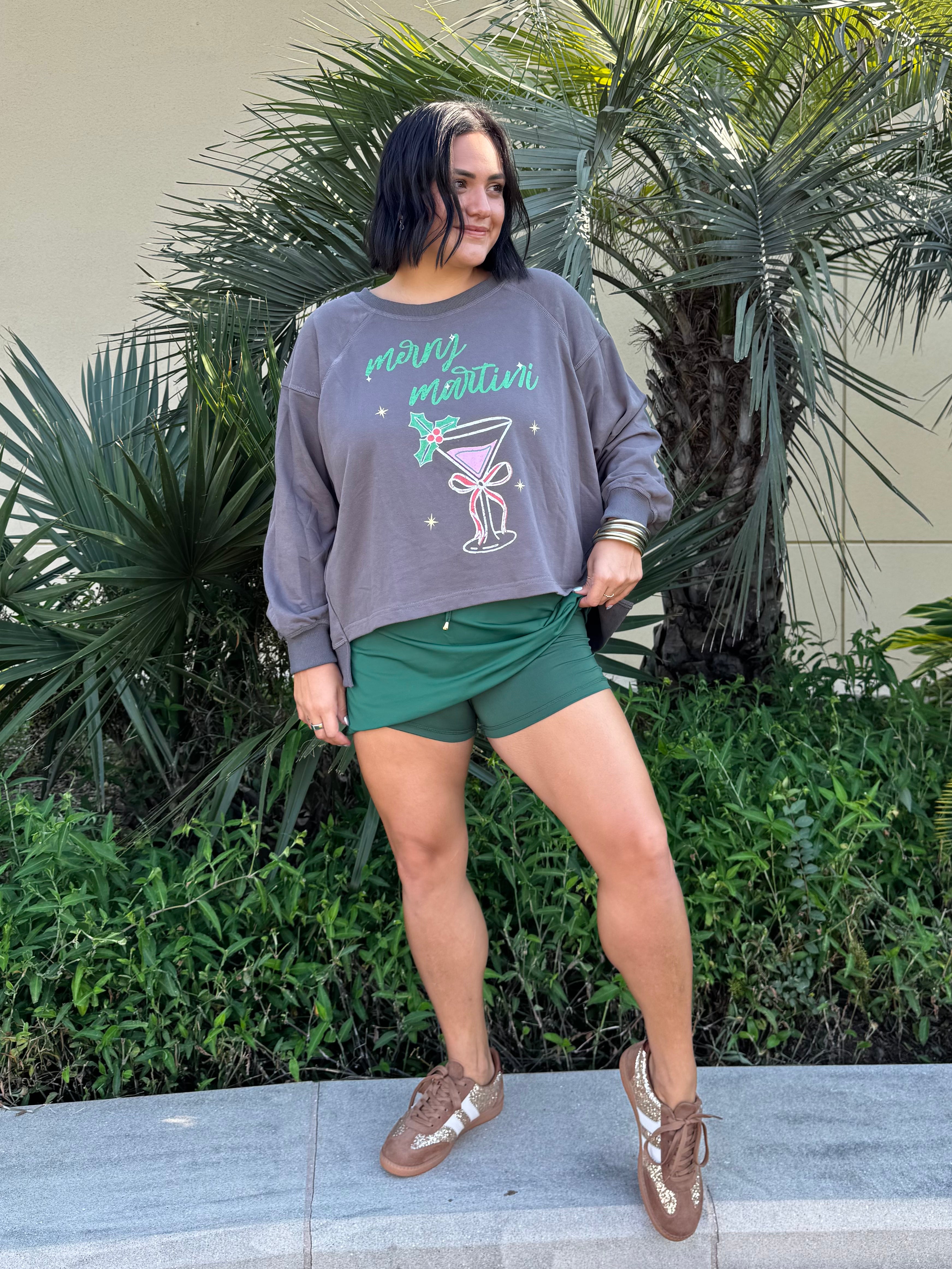 Solid Emerald Skort