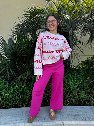 Main Character Pink Wide Leg Pants By EESOME
