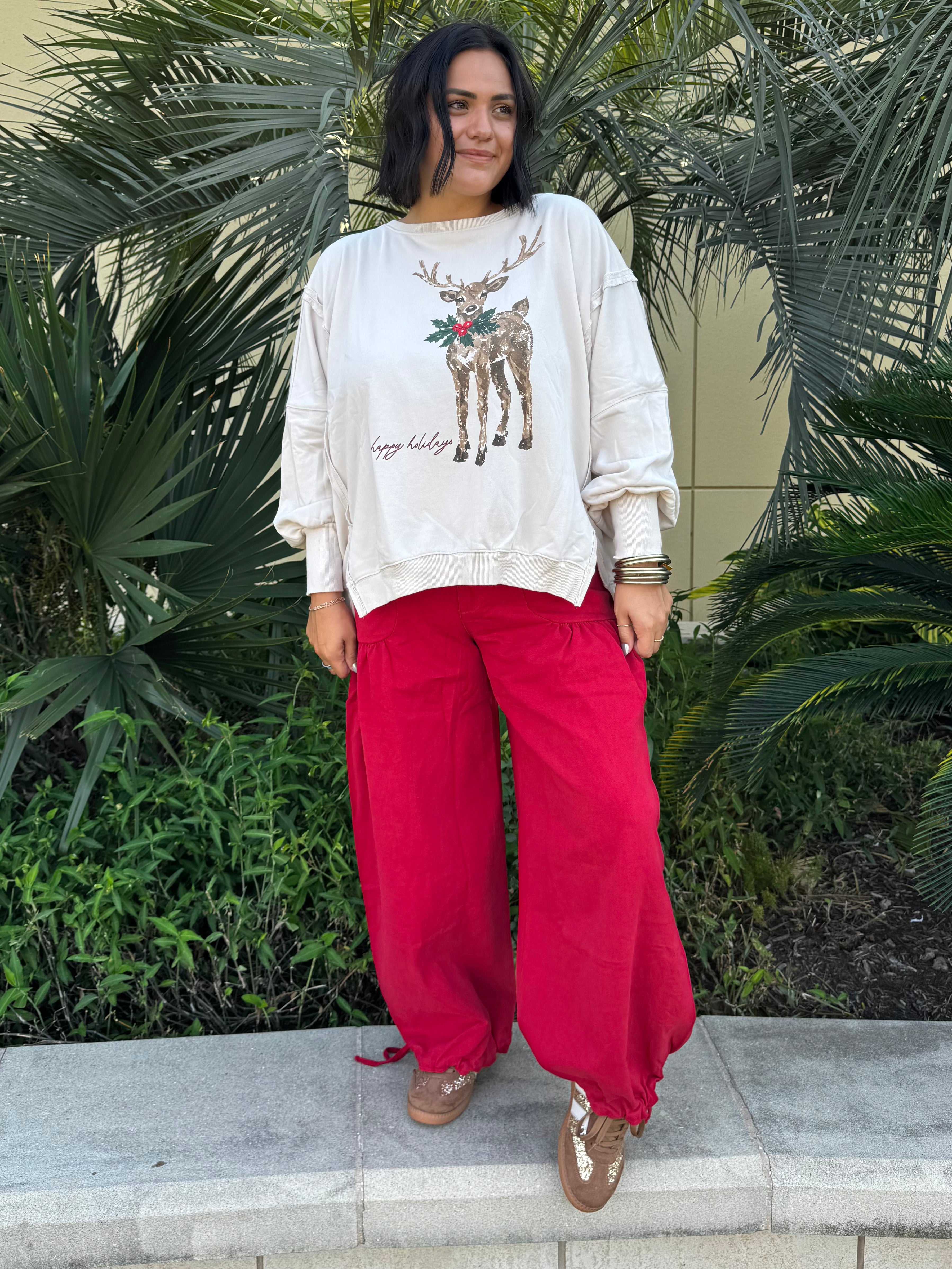 Happy Holidays Reindeer Sweater By Eesome