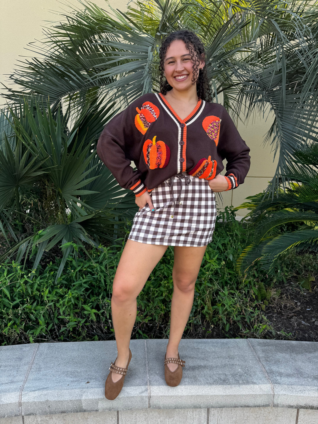 Chocolate Gingham Skort By Jess Lea