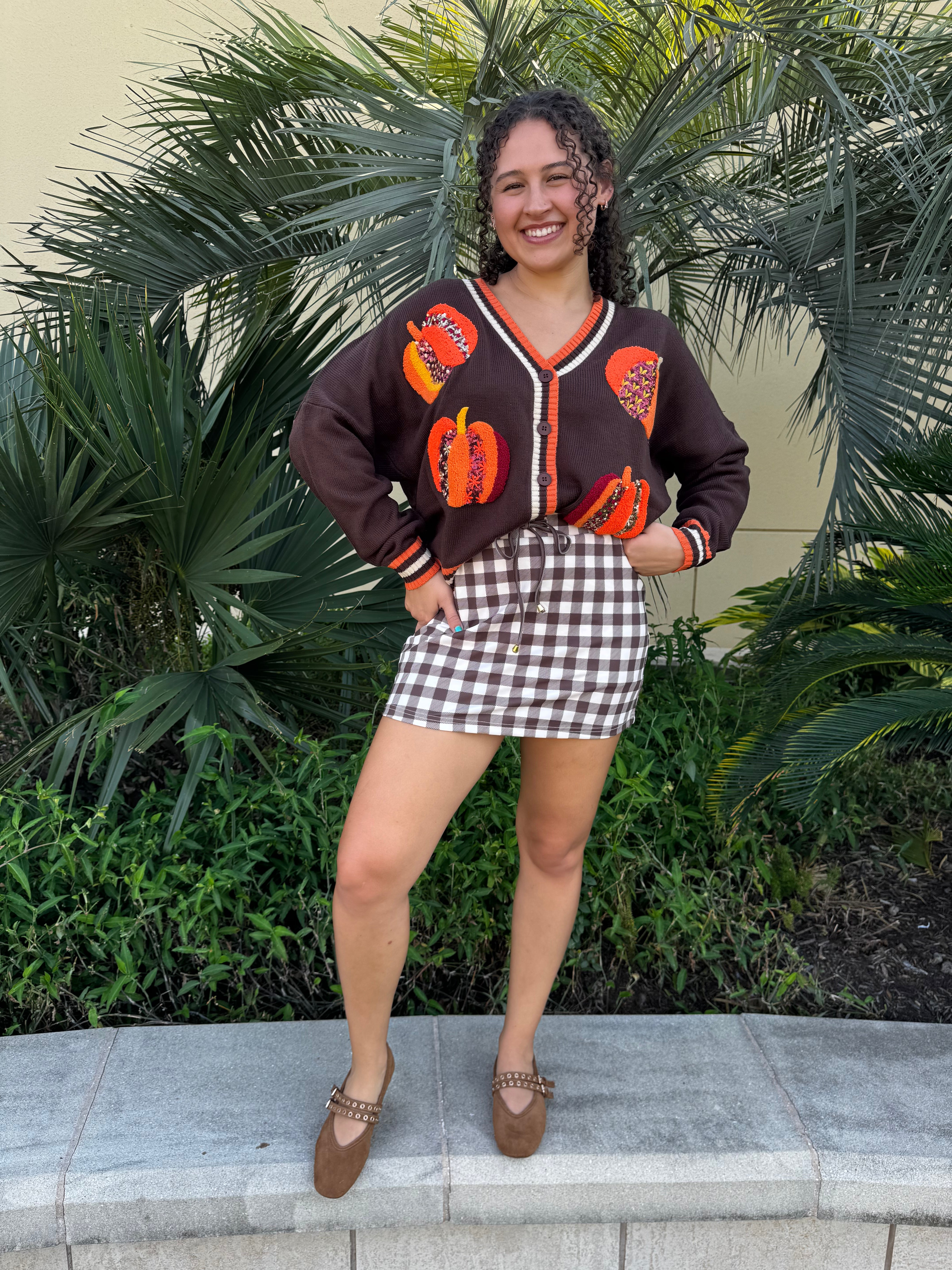 Chocolate Gingham Skort By Jess Lea