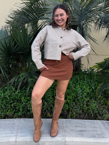 Harvest Lane Gingham Jacket By So Me
