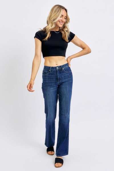 Judy Blue Mid Rise Tummy Control Classic Straight pants 88861