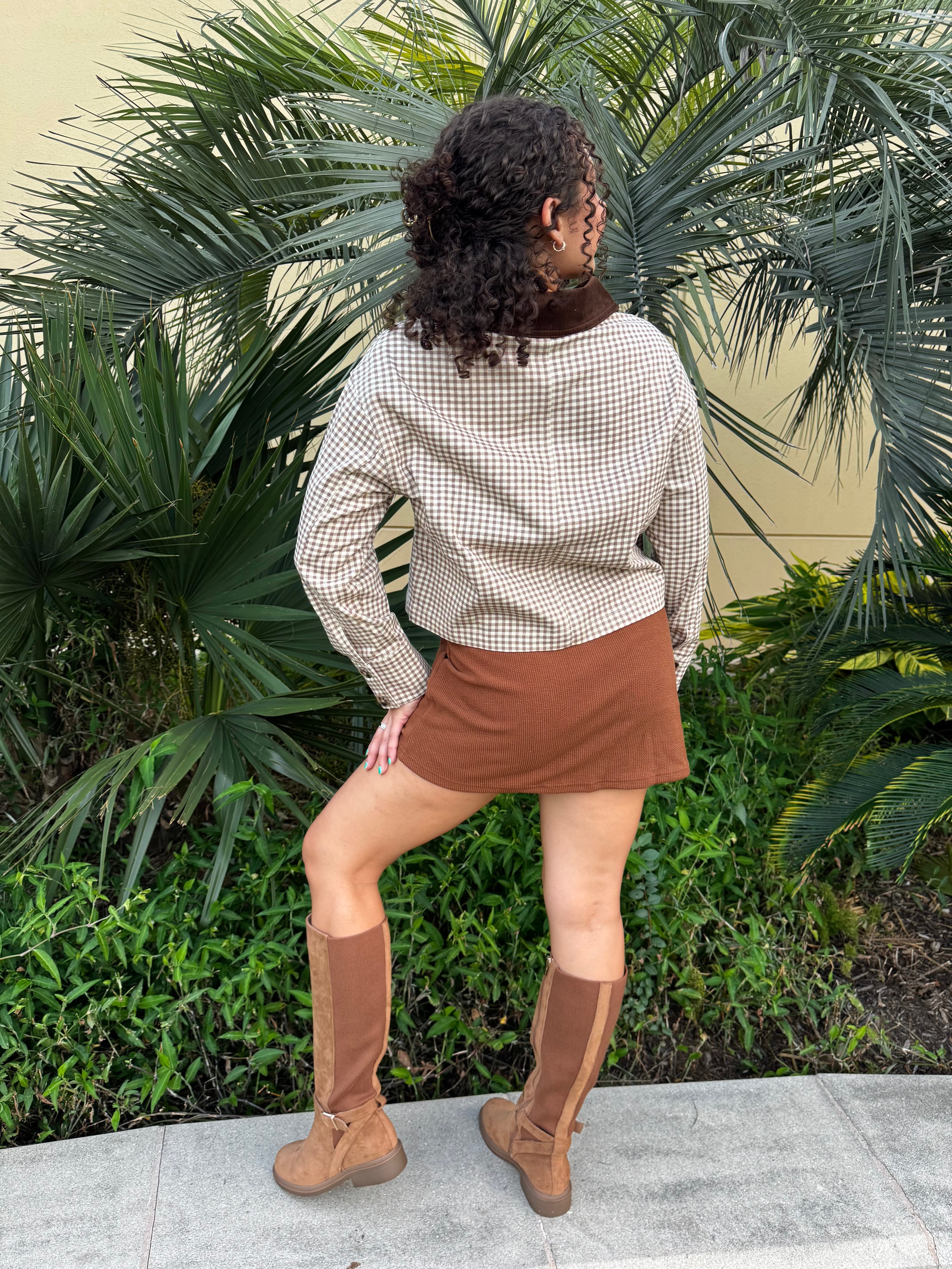 Harvest Lane Gingham Jacket By So Me