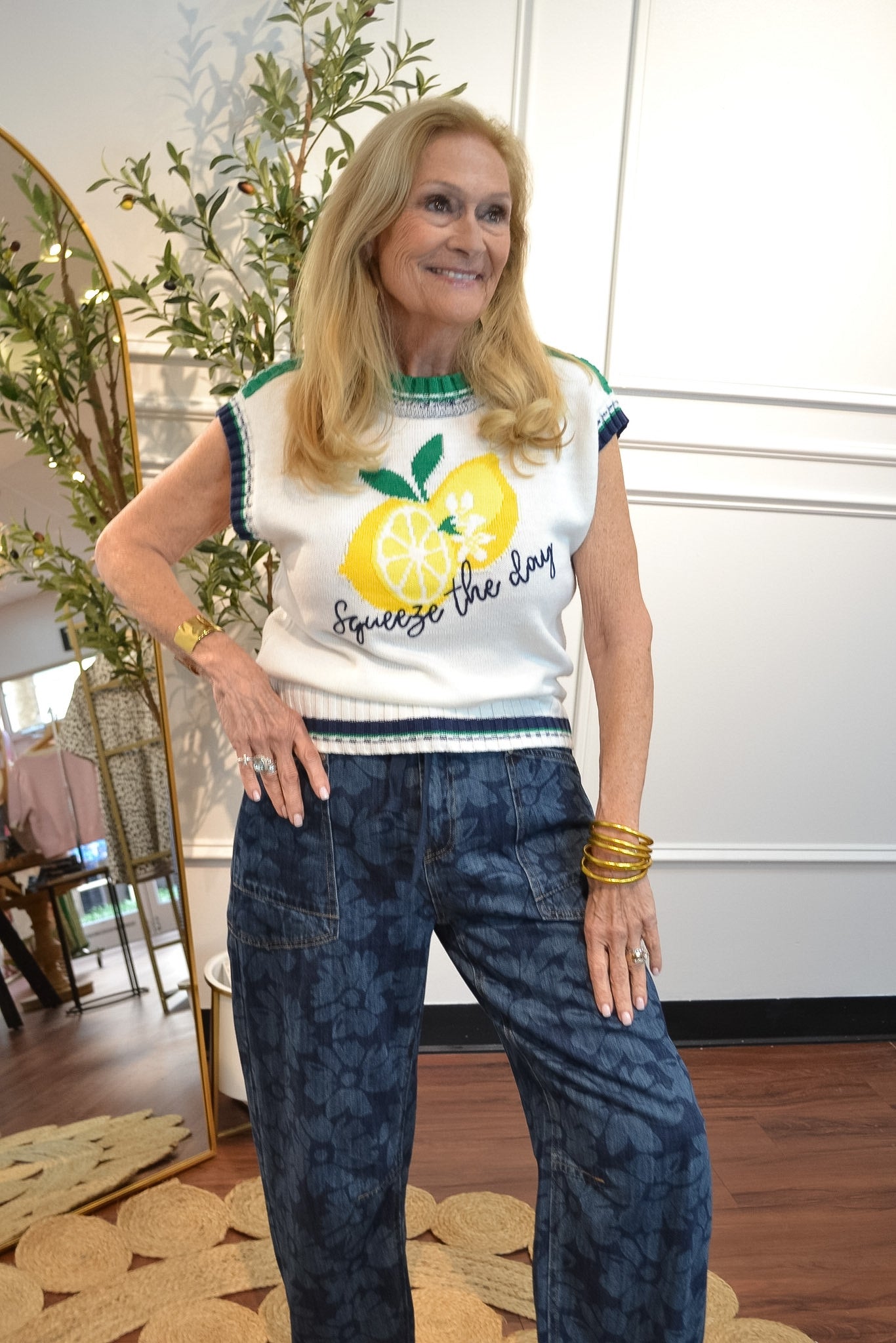 Squeeze the Day Knit Top By Skies are Blue