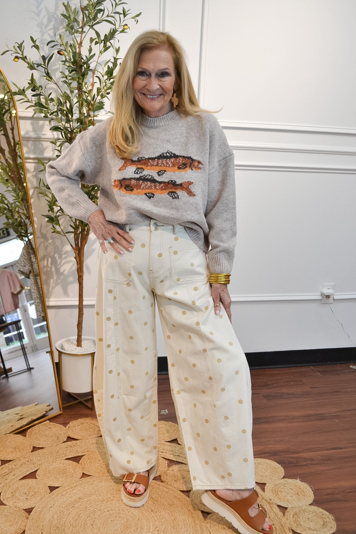 Reel Cute Trout Sweater By Bailey Rose