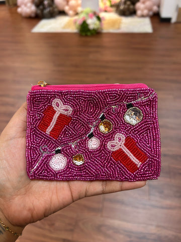 Pink Christmas Pouch