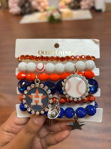 Stros Baseball Stack Bracelets By Queen Gypsy