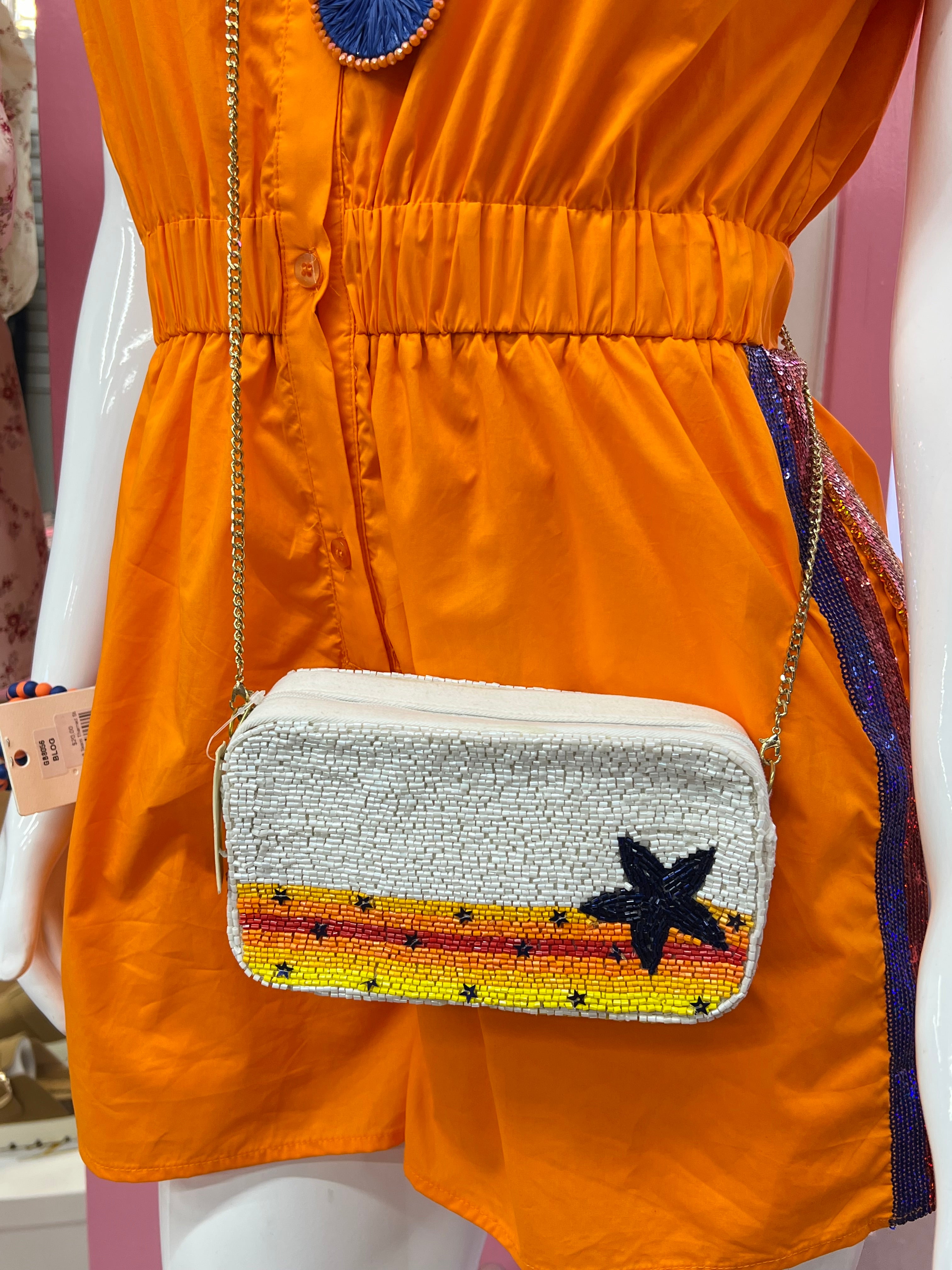 Small H-town Baseball Team beaded Crossbody Bags (multiple styles)