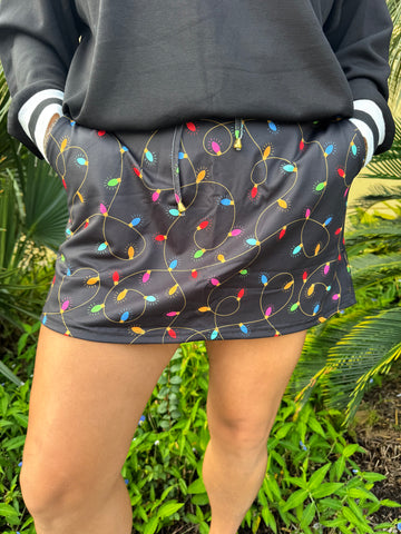 Twinkle All the Way Christmas Lights Skort