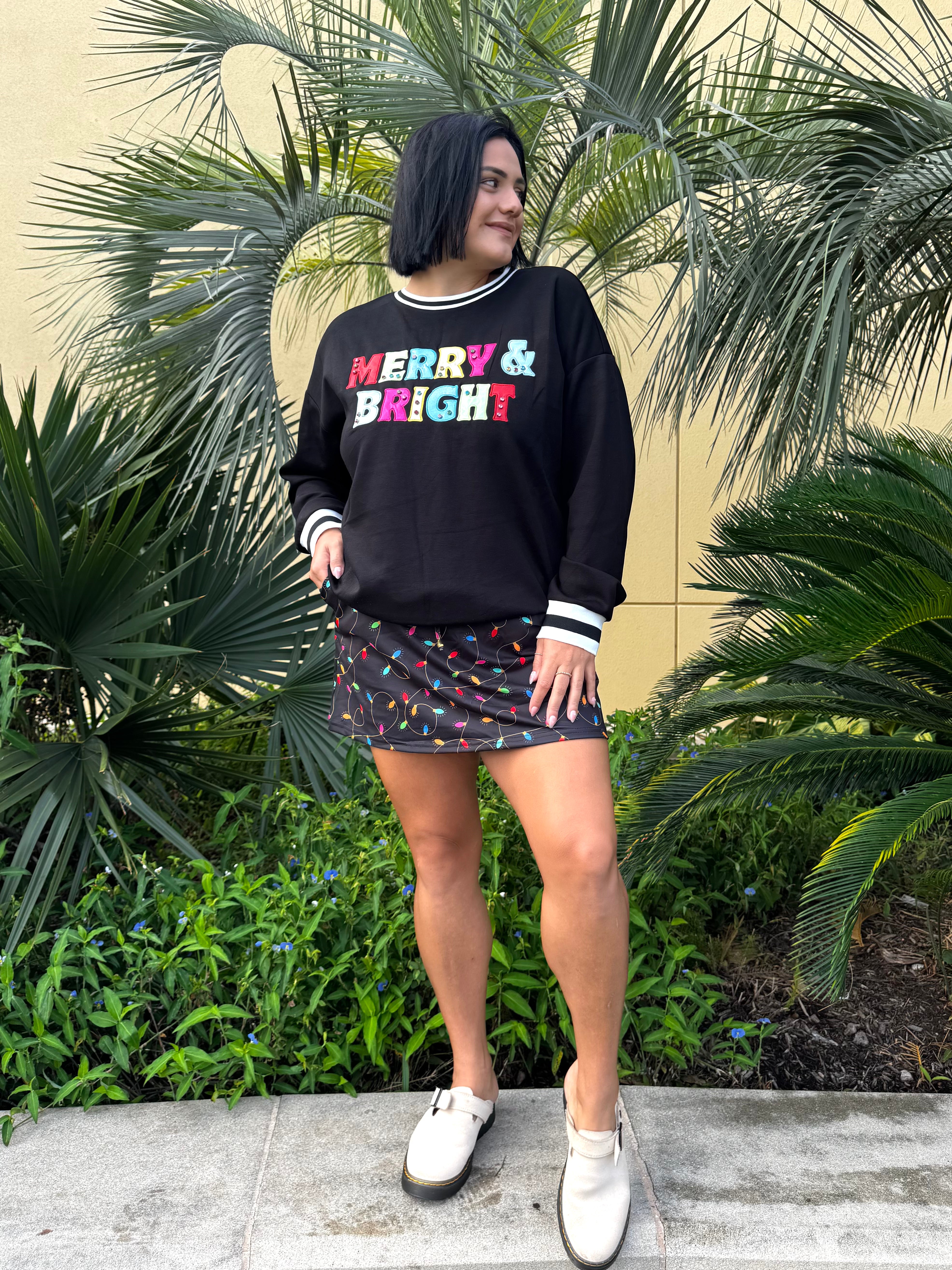 Twinkle All the Way Christmas Lights Skort