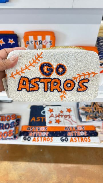 Small H-town Baseball Team beaded Crossbody Bags (multiple styles)