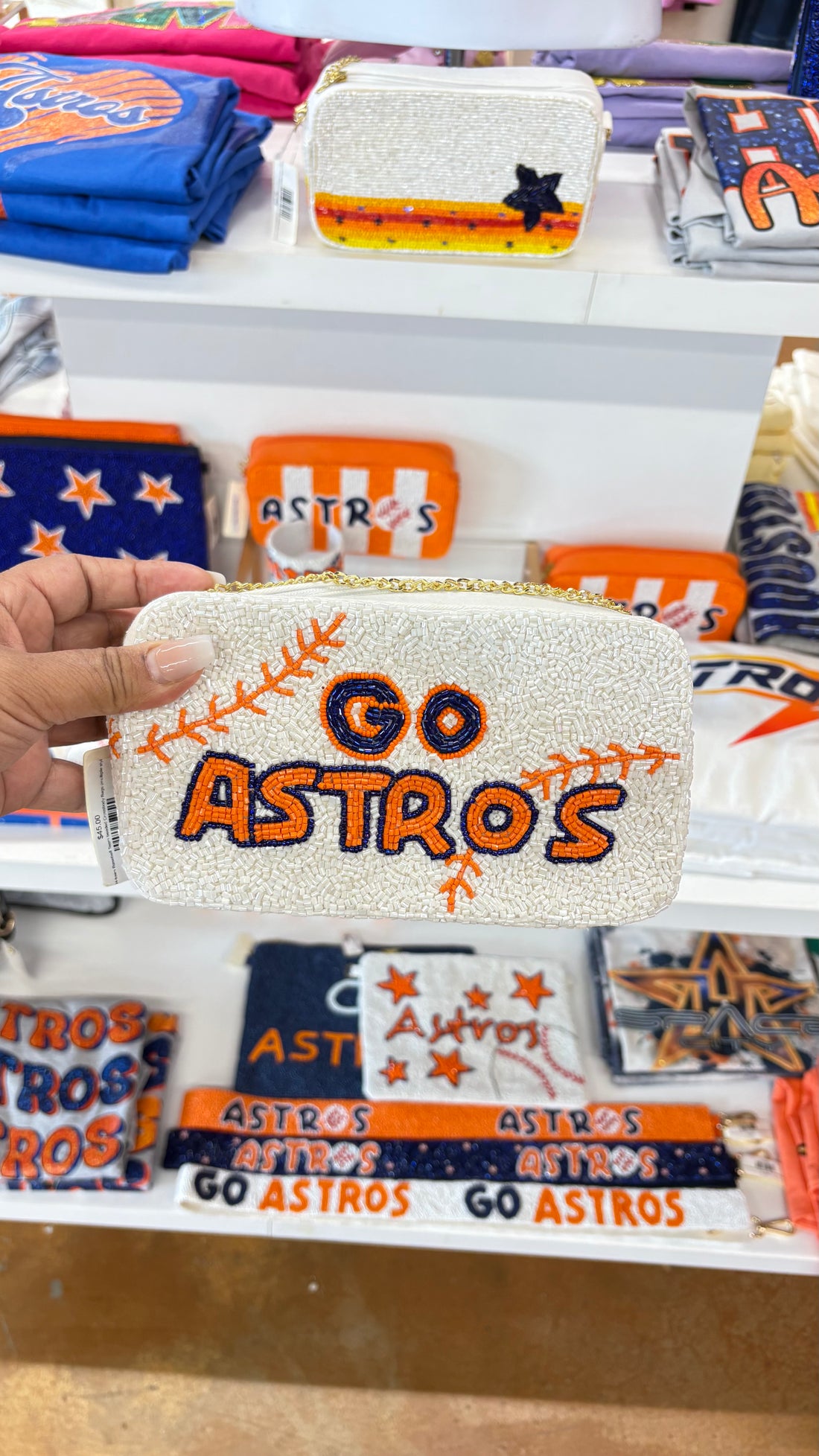 Small H-town Baseball Team beaded Crossbody Bags (multiple styles)