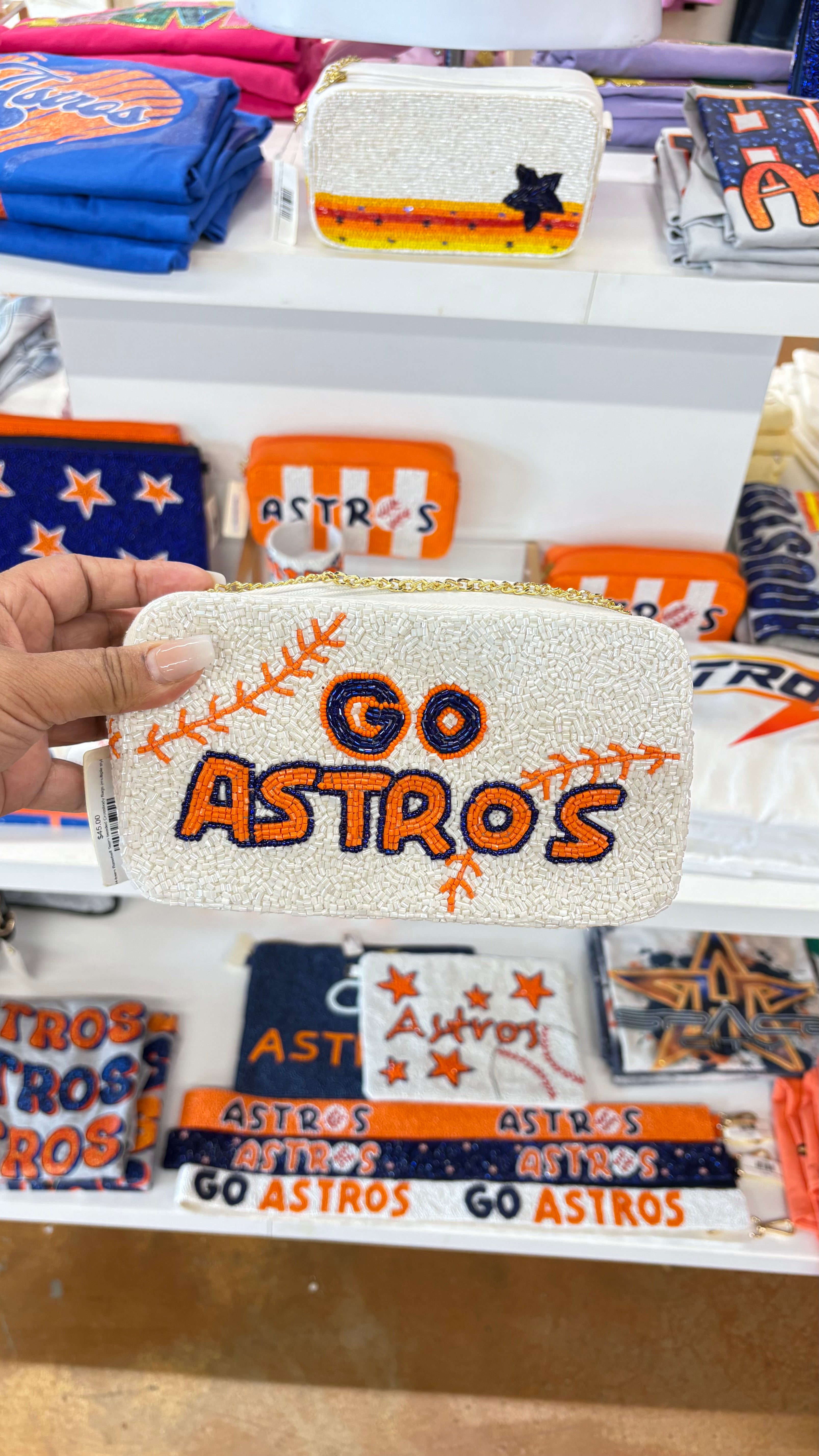 Small H-town Baseball Team beaded Crossbody Bags (multiple styles)