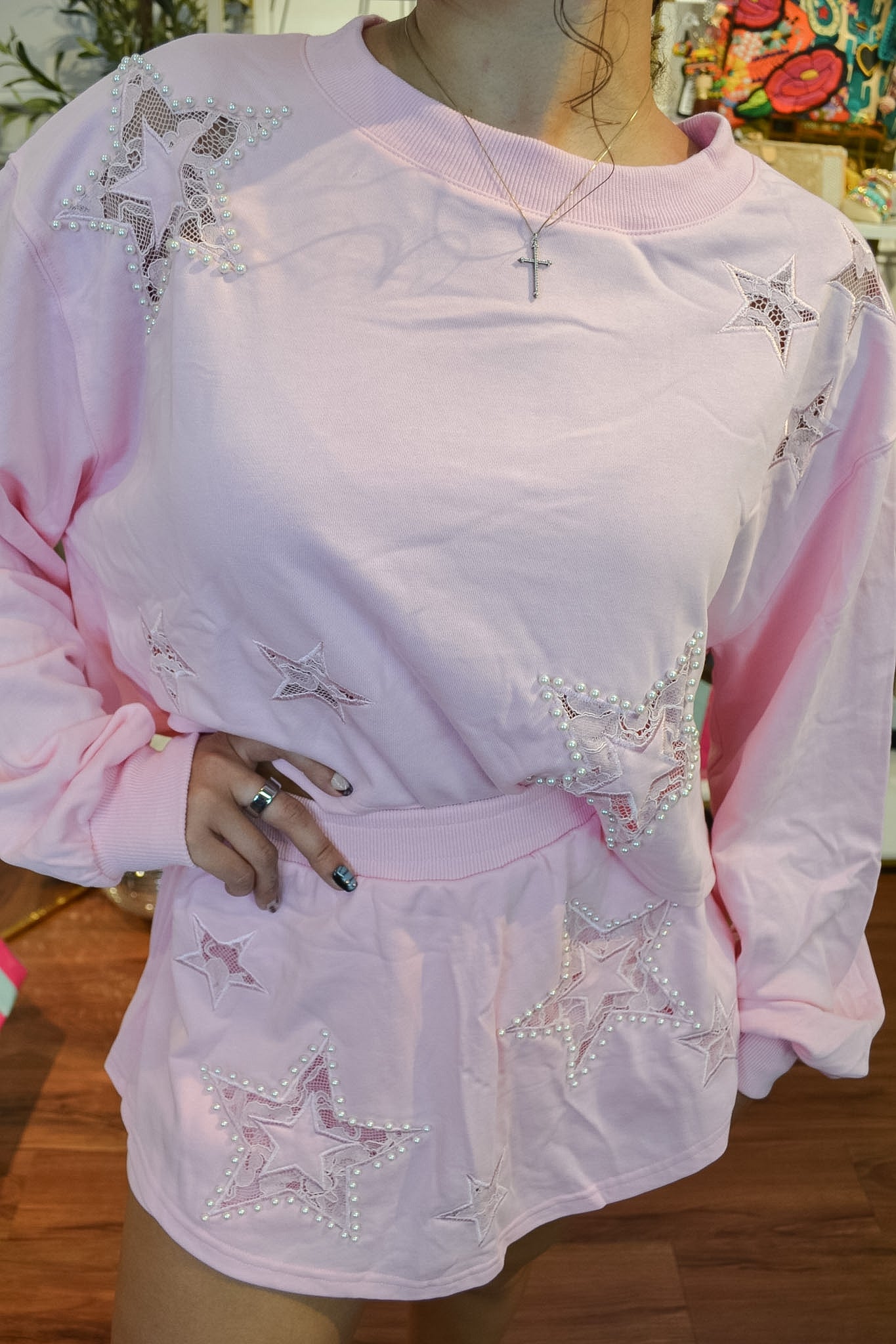 Pretty in Pearls Star Skort Set By Rareraw