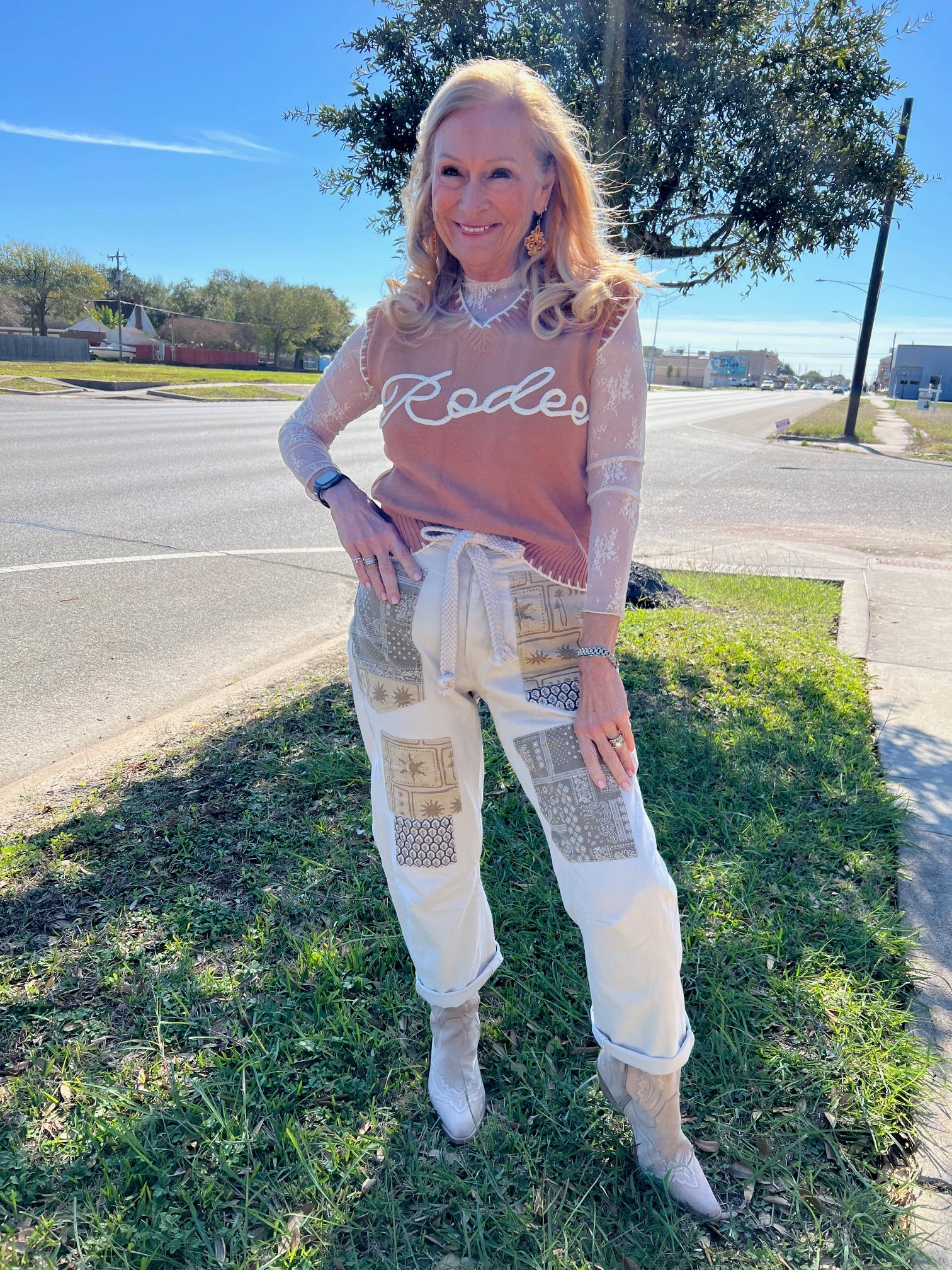 Saddle Up Rodeo Knit Vest By Lucky and blessed