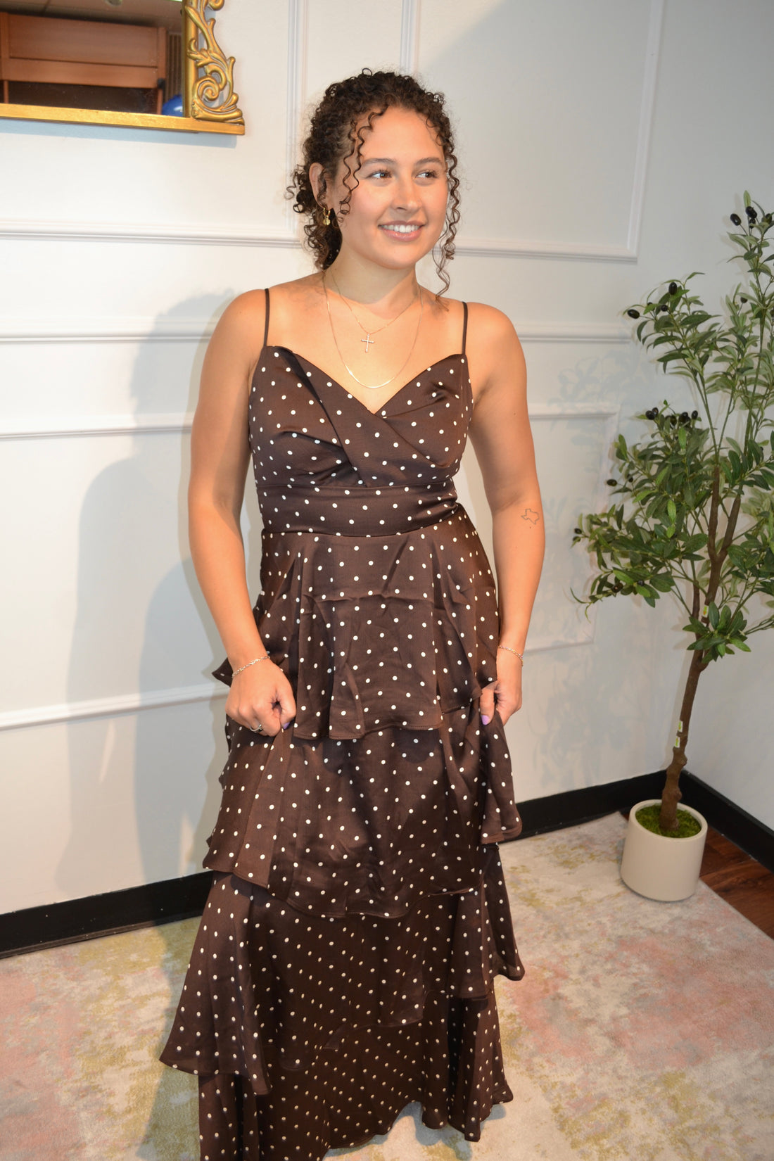 Harvest Moon Polka Dot Maxi Dress By SKIES ARE BLUE