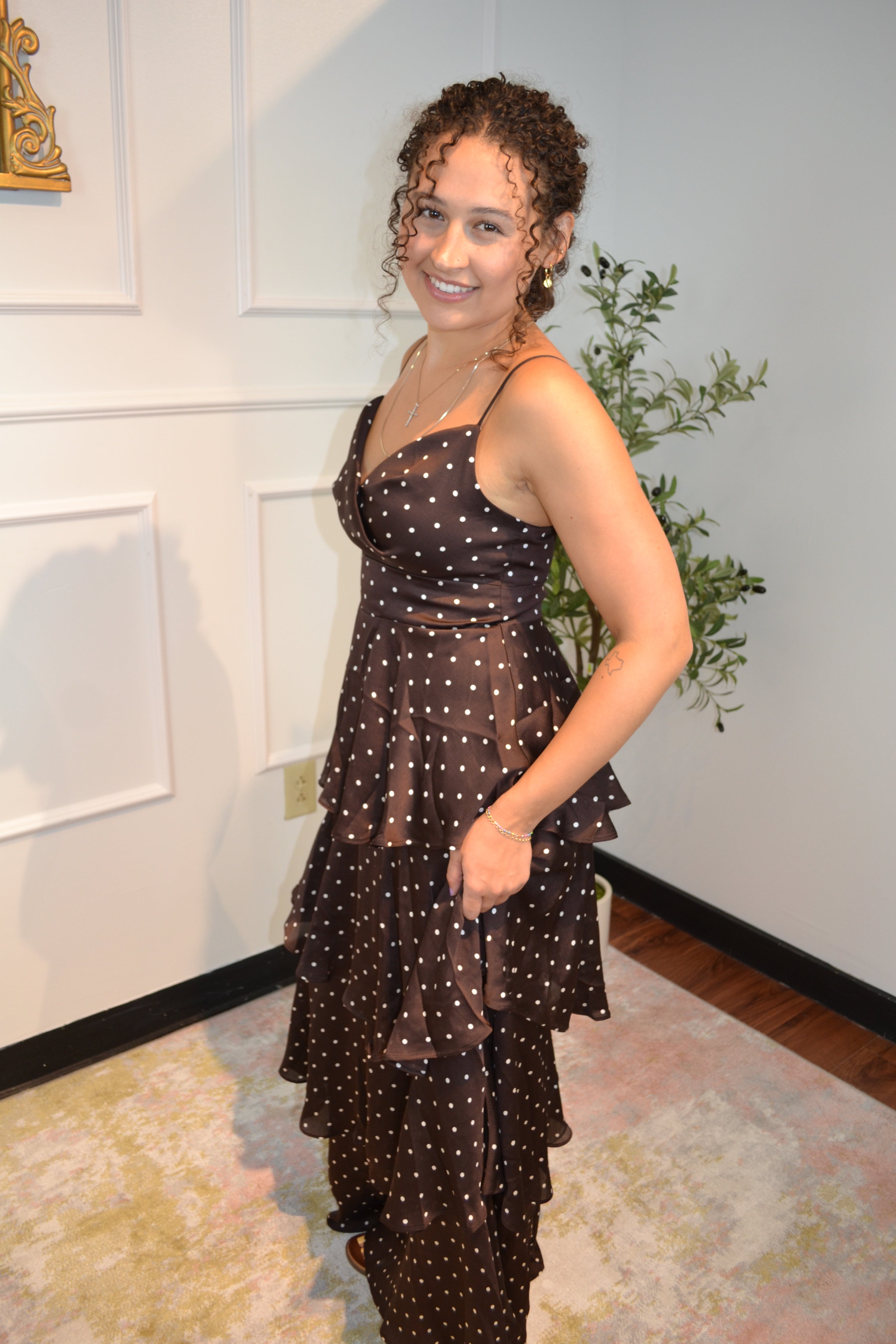 Harvest Moon Polka Dot Maxi Dress By SKIES ARE BLUE