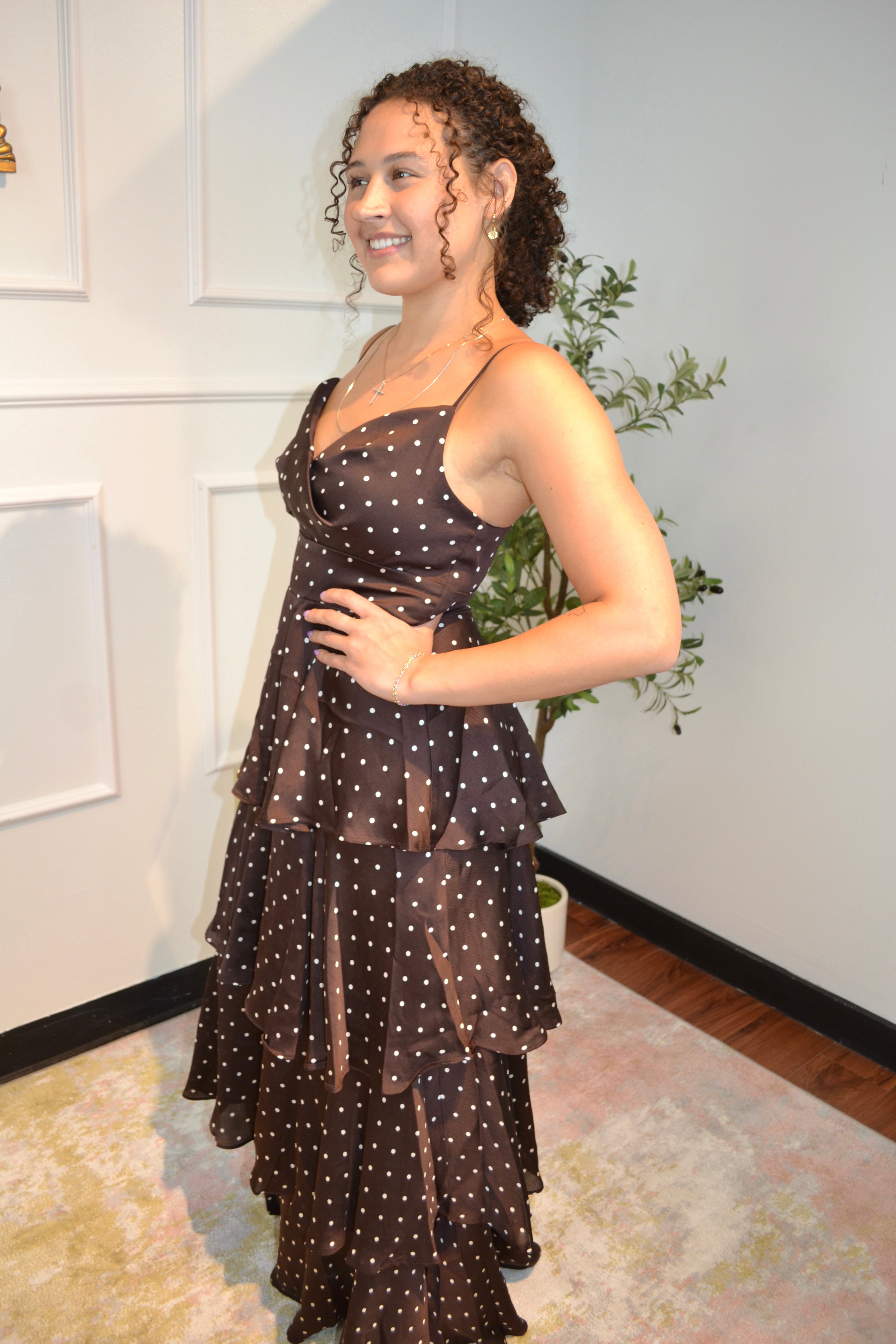 Harvest Moon Polka Dot Maxi Dress By SKIES ARE BLUE