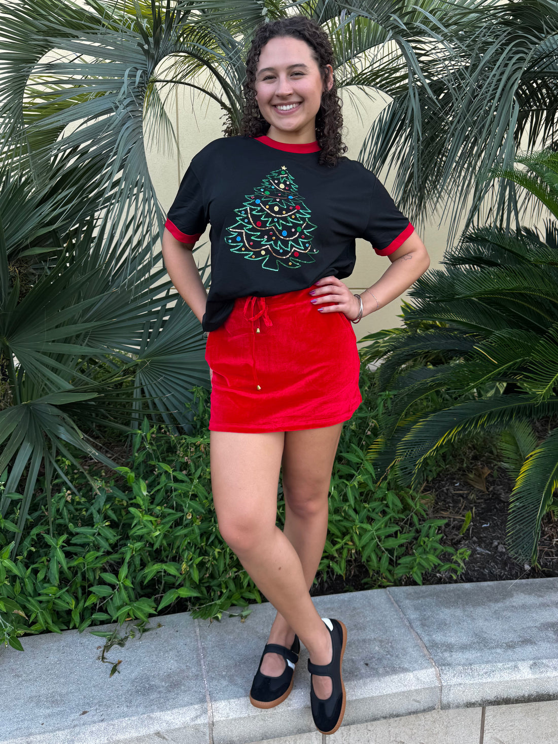 Velvet Hour Skort - Red