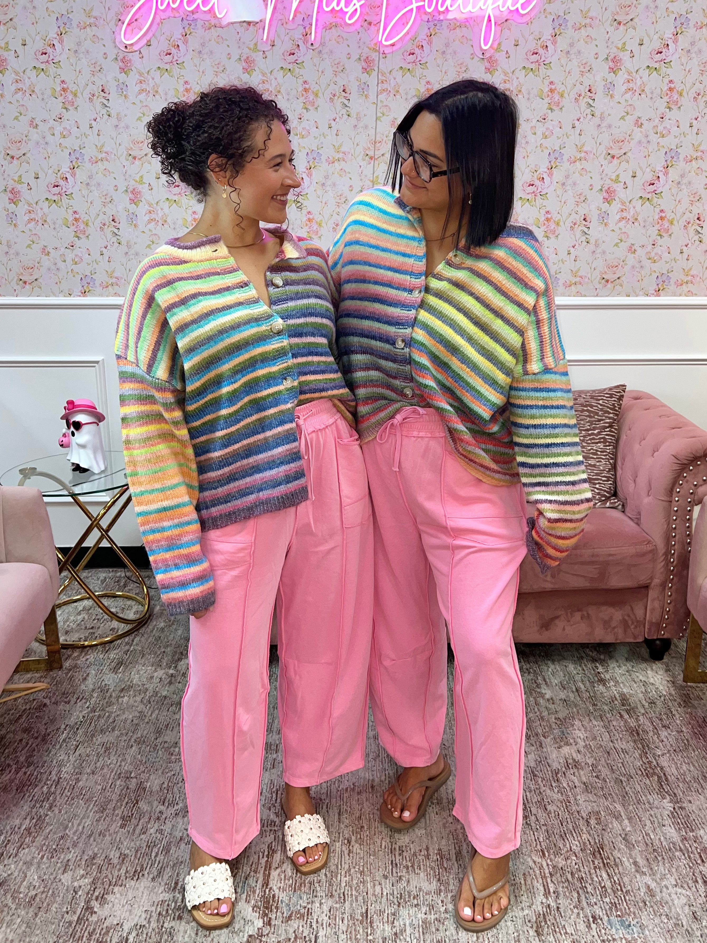 Pink Cloud Barrel Pants By Anniewear