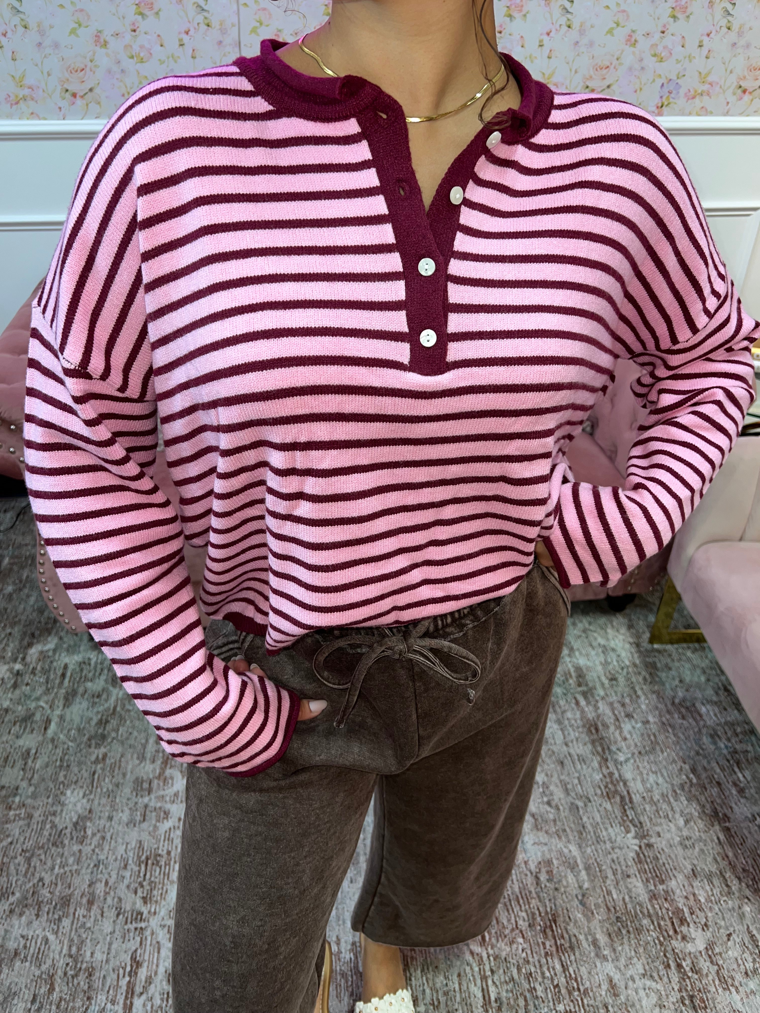 Love Notes Striped Sweater By Day + Moon
