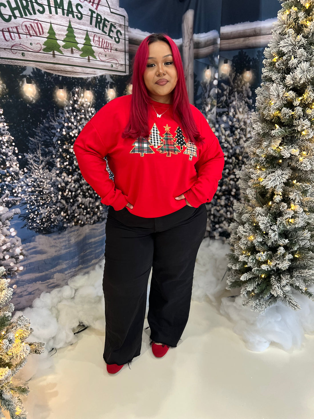 Holiday Trees Luxe Pullover