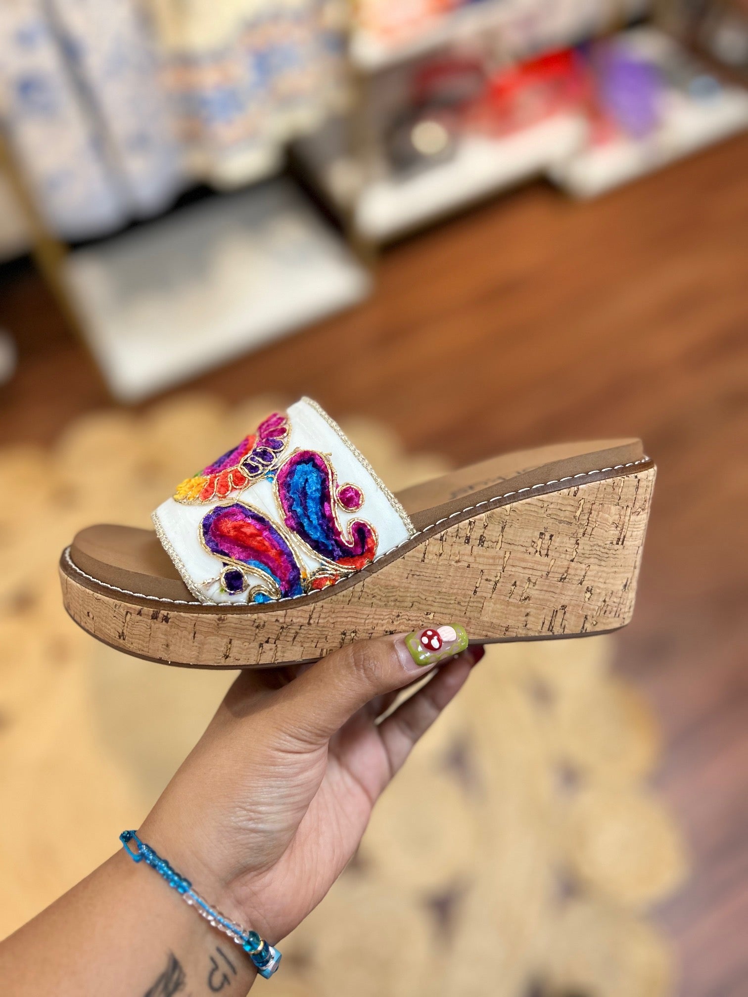 Wanderlust Wedges - Red Multi By Corky's