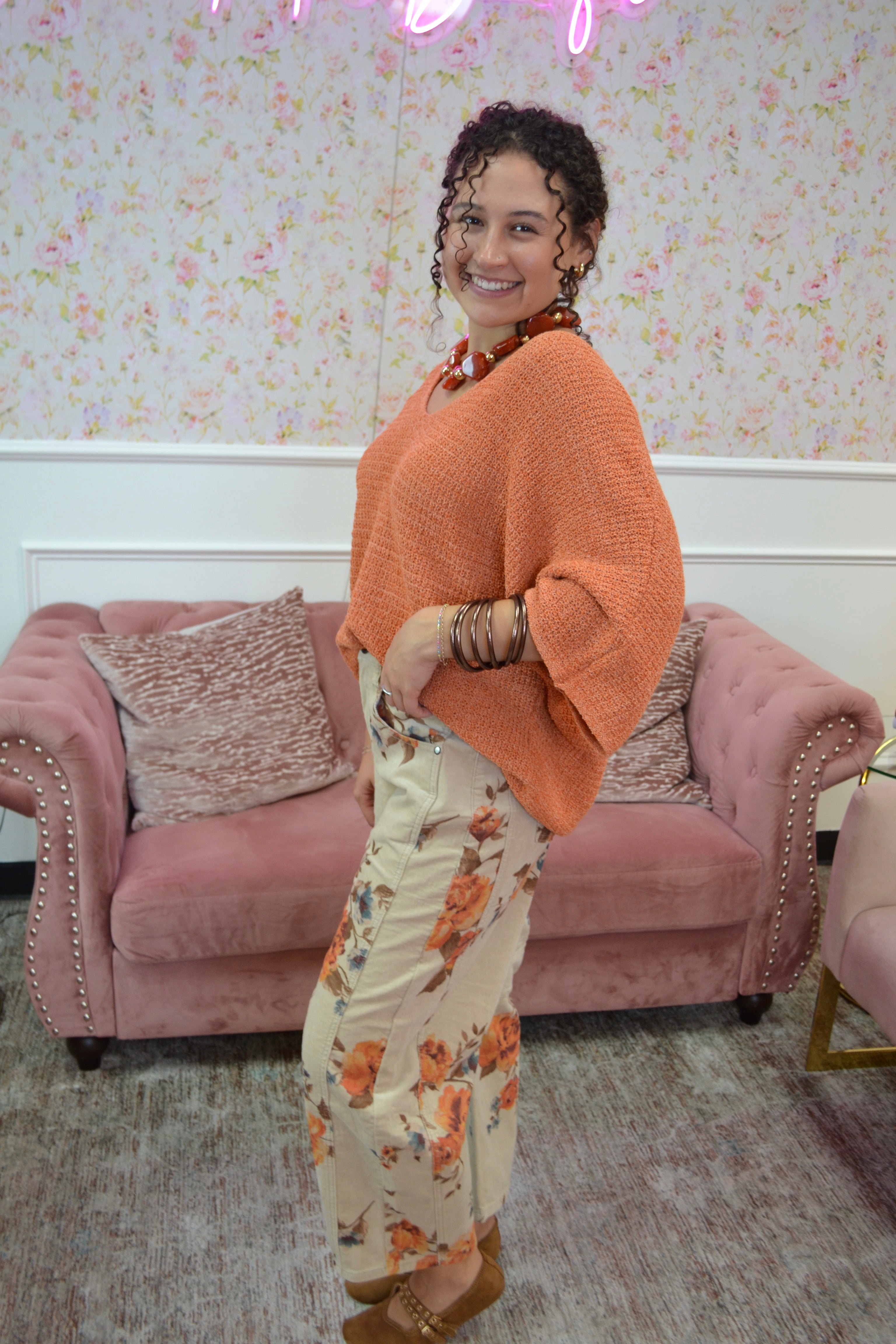 Autumn Bloom Barrel Pants By Easel