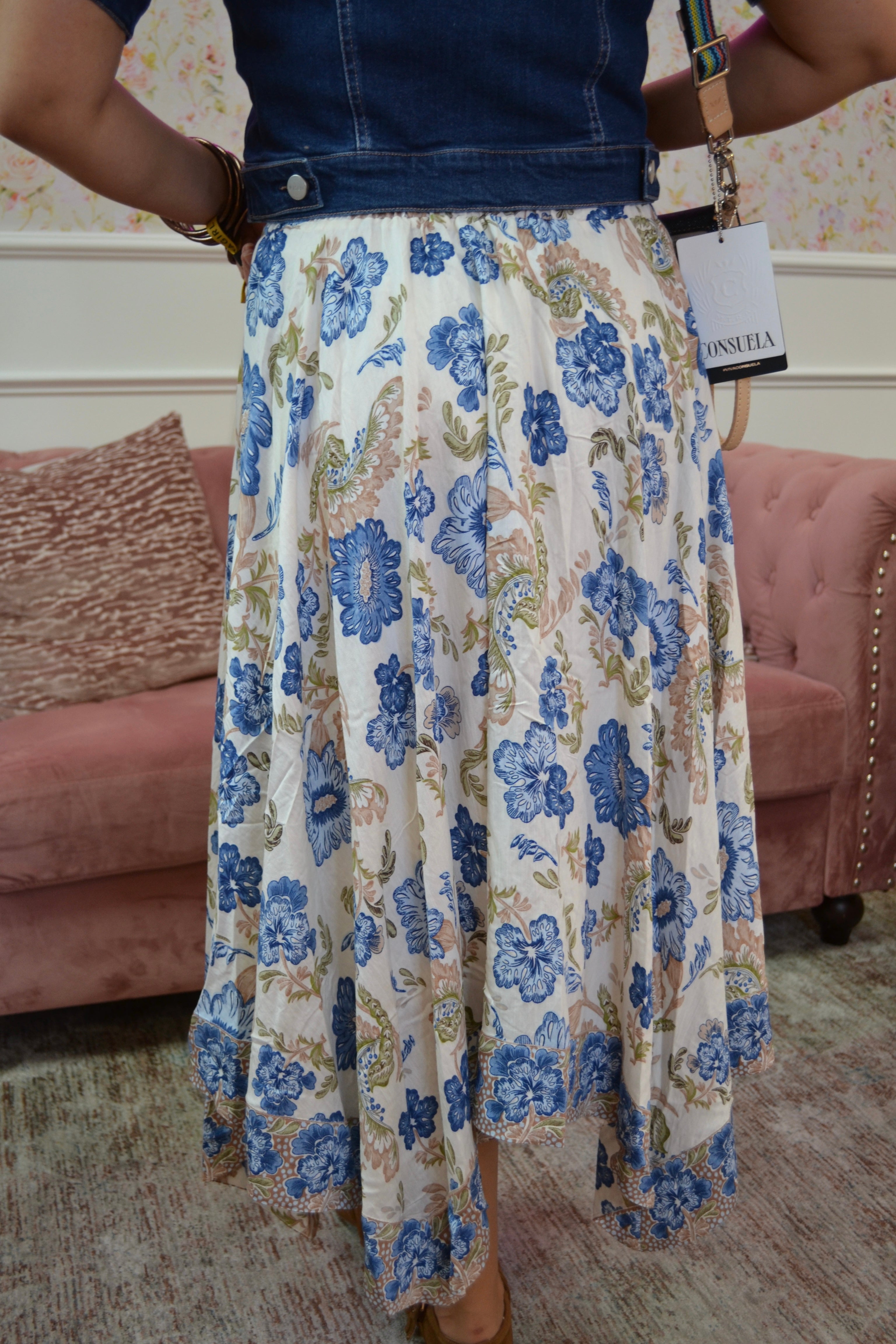 Bluebell Poetry Midi Skirt By EESOME