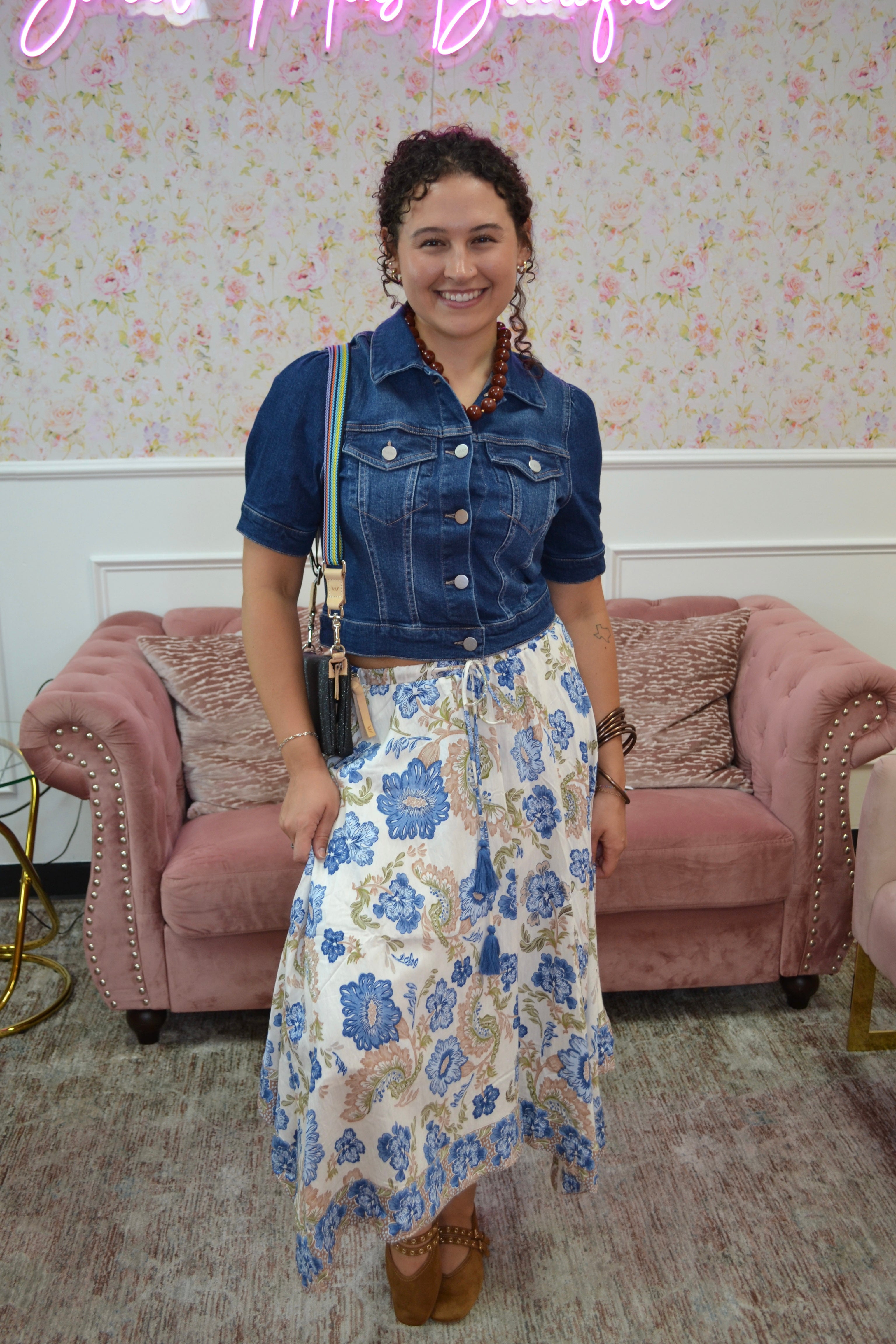 Bluebell Poetry Midi Skirt By EESOME