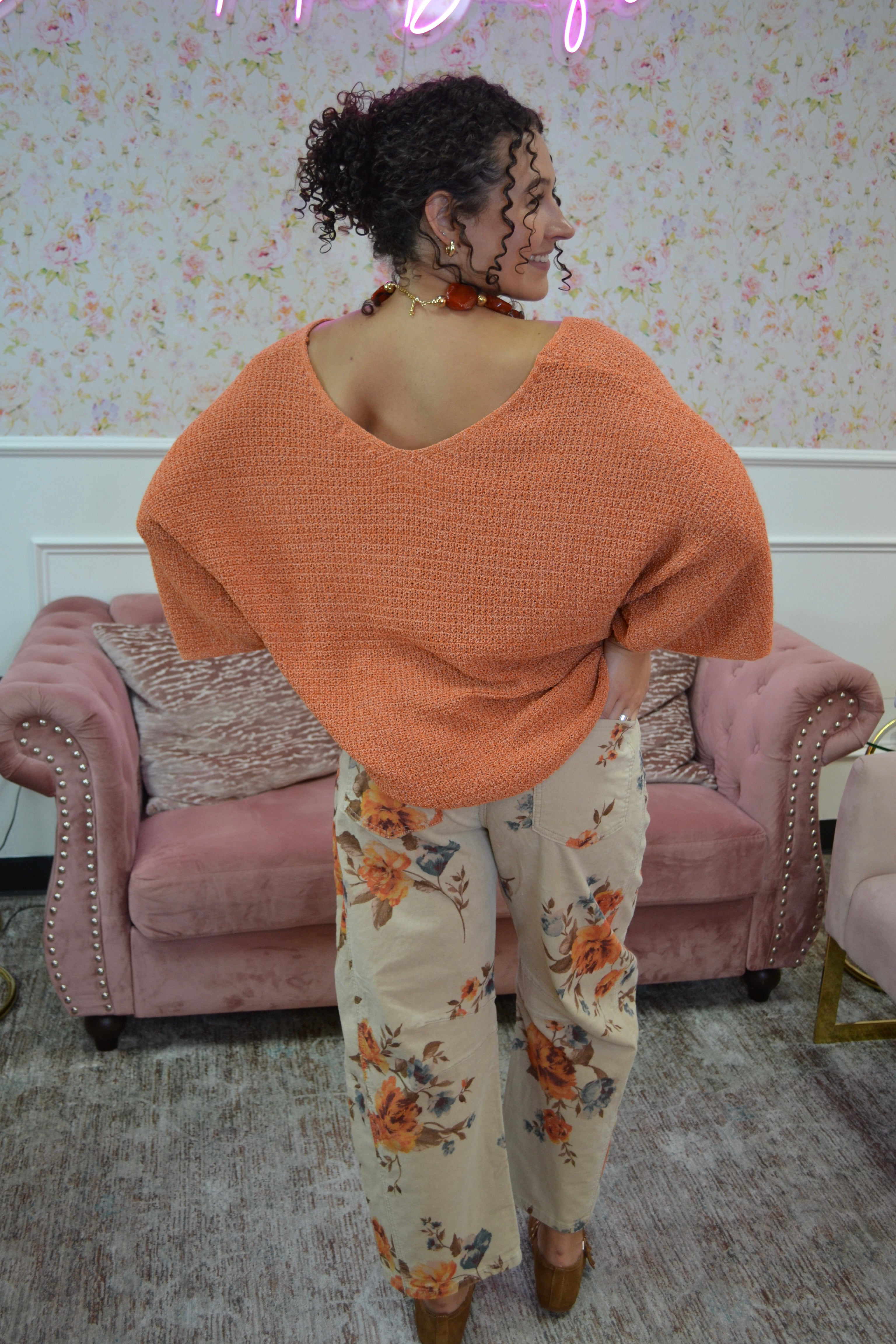 Autumn Bloom Barrel Pants By Easel